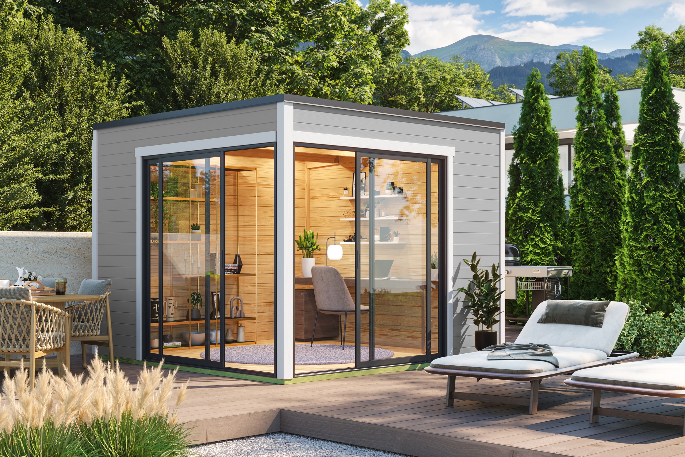 Nordic Holz Gartenhaus "Palermo 3", mit großen Glasflächen günstig online kaufen