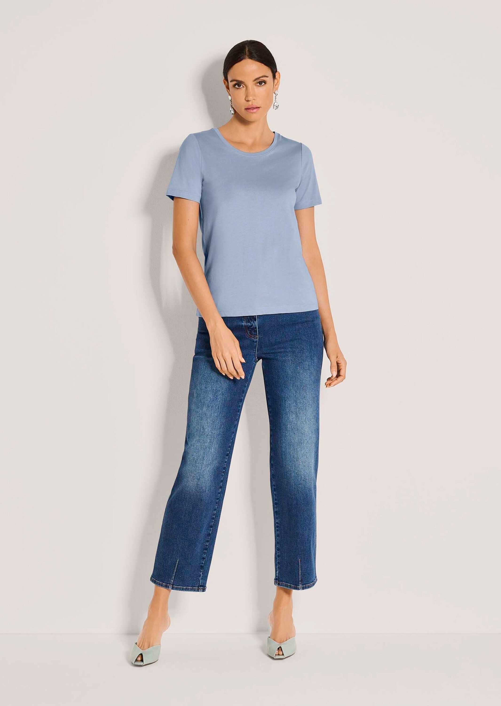 MADELEINE Kurzarmshirt "Shirt Schlichtes Basicshirt mit Rundhalsausschnitt" günstig online kaufen