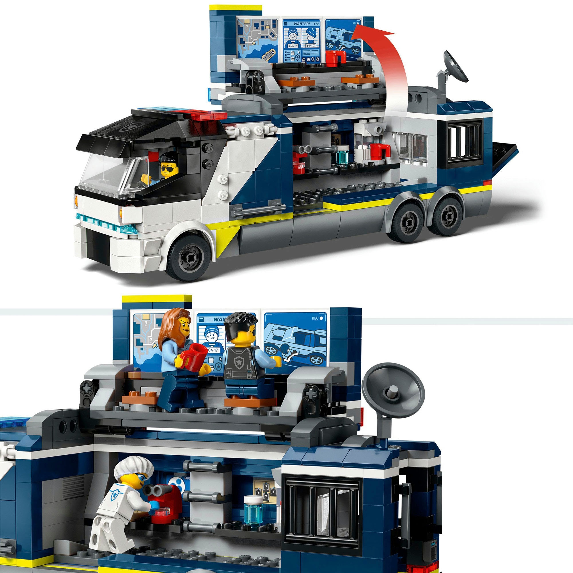 LEGO® Konstruktionsspielsteine »Polizeitruck mit Labor (60418), LEGO City«, (674 St.), Made in Europe