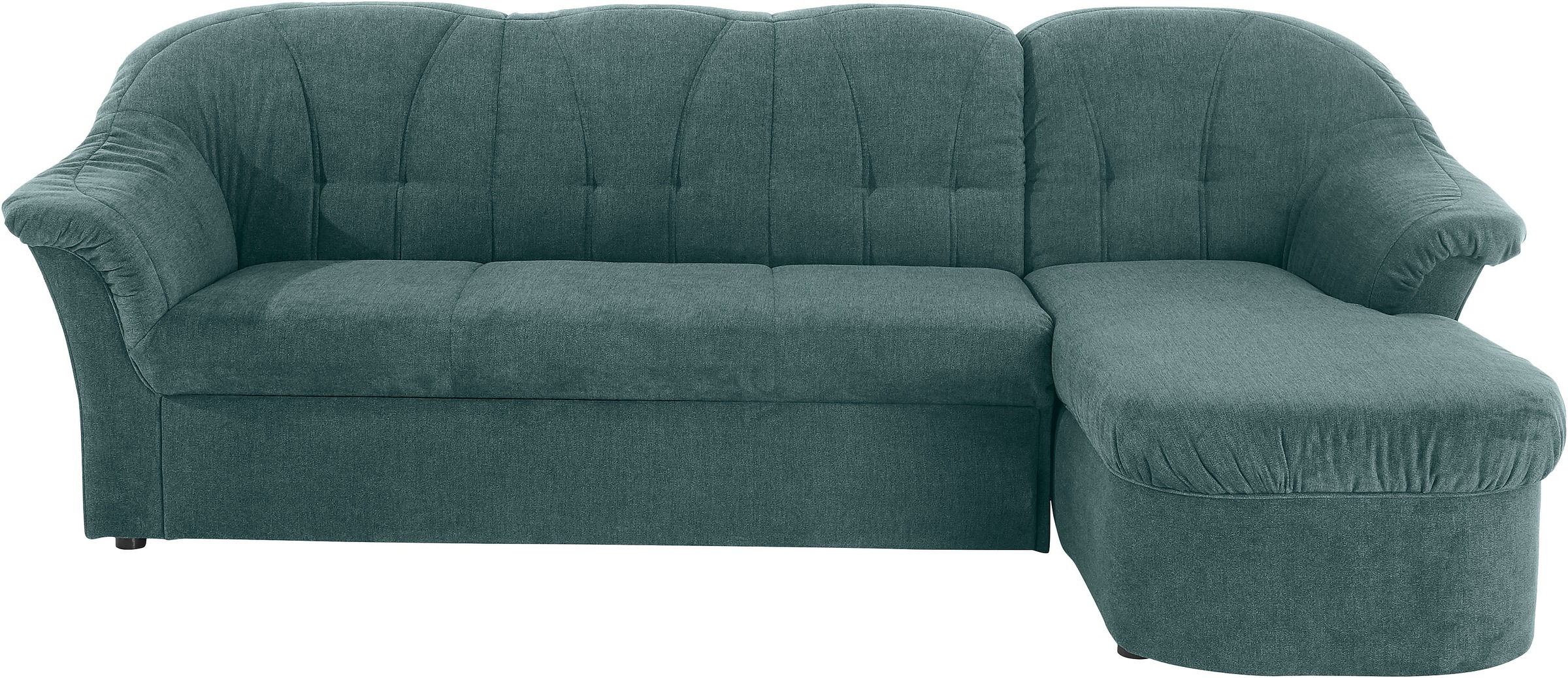DOMO collection Ecksofa "Pegnitz, elegante Rückensteppung, komfortabel, L-F günstig online kaufen