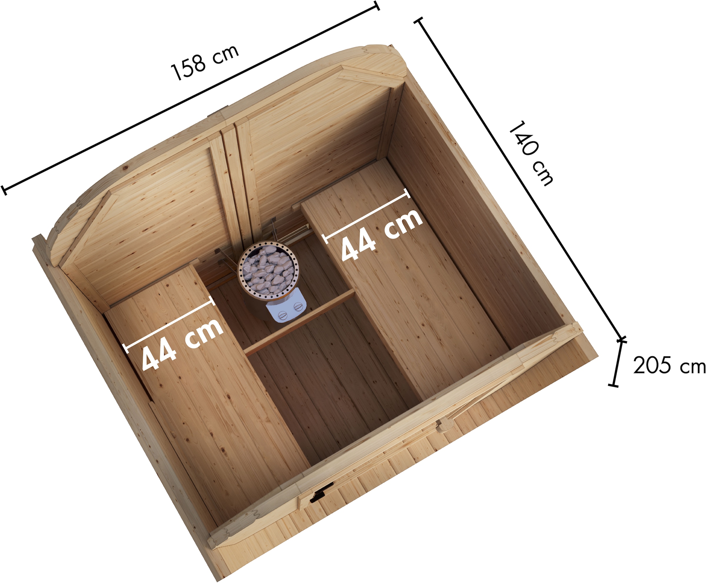 KONIFERA Fasssauna »Cube Mini« Packung,  verschiedene Varianten