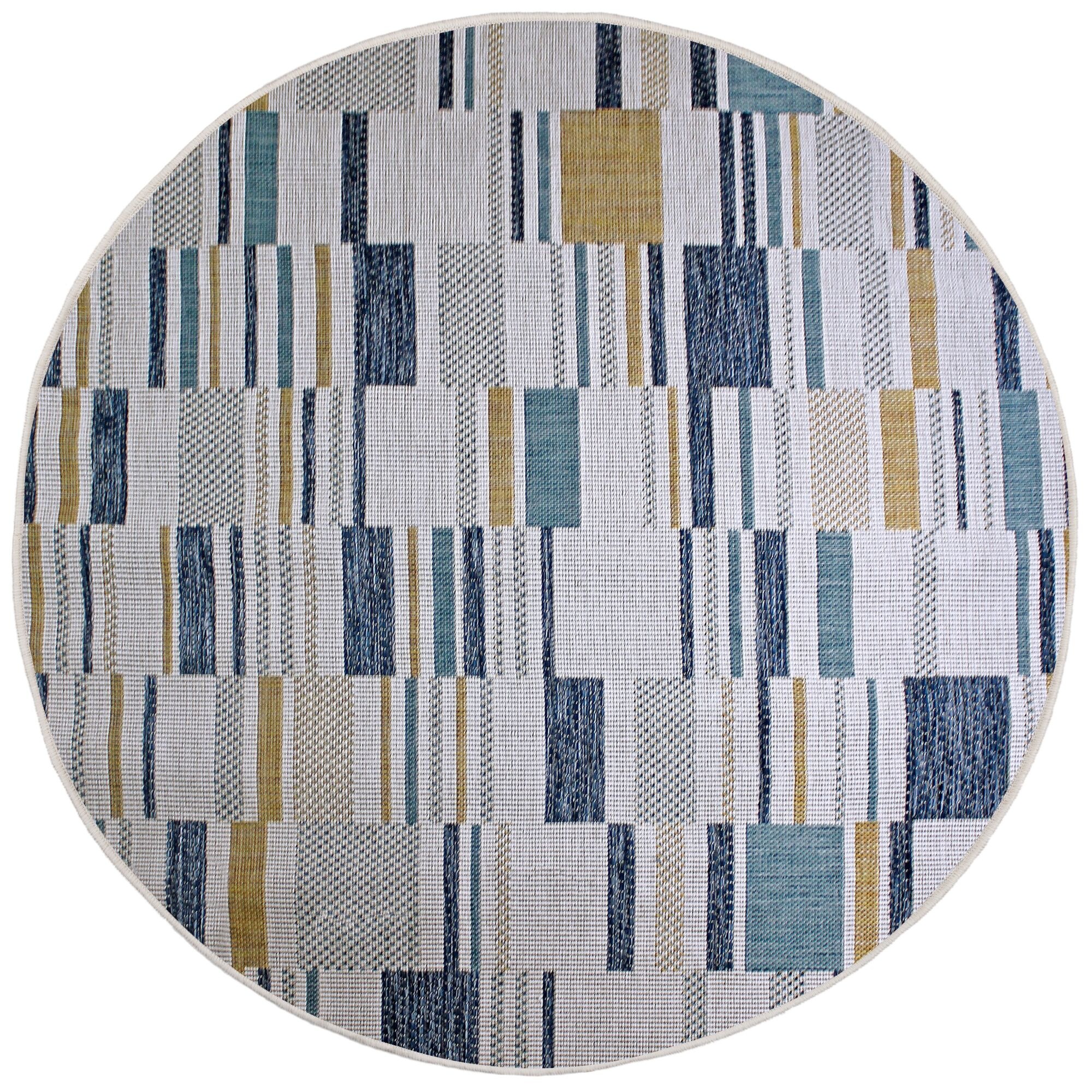 FLAIR RUGS Teppich "Rosco Geo" rund 4 mm Höhe Rosco Geometrischer Teppich f günstig online kaufen