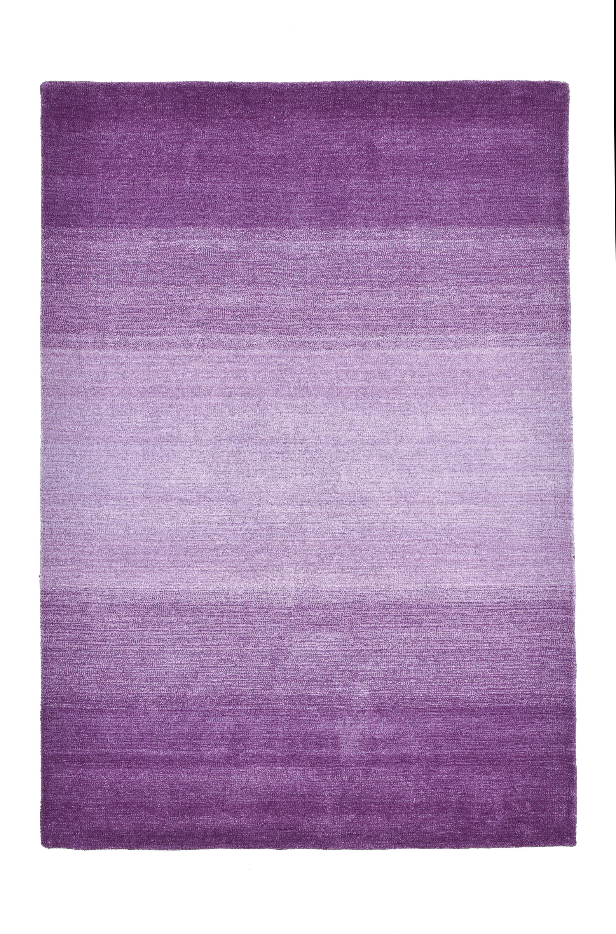 Wollteppich OTTO HOME "Lessach", lila, B:140cm H:14mm L:200cm, Schurwolle, Teppiche, Handweb Teppich, mit modernem Farbverlauf, reine Wolle, handgewebt 3