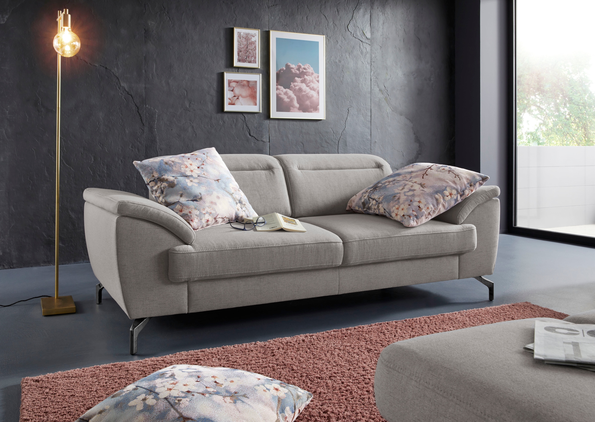 sit&more 2,5-Sitzer, 15 cm Fußhöhe, Sitztiefenverstellung, wahlweise Kopfteilverstellung kaufen