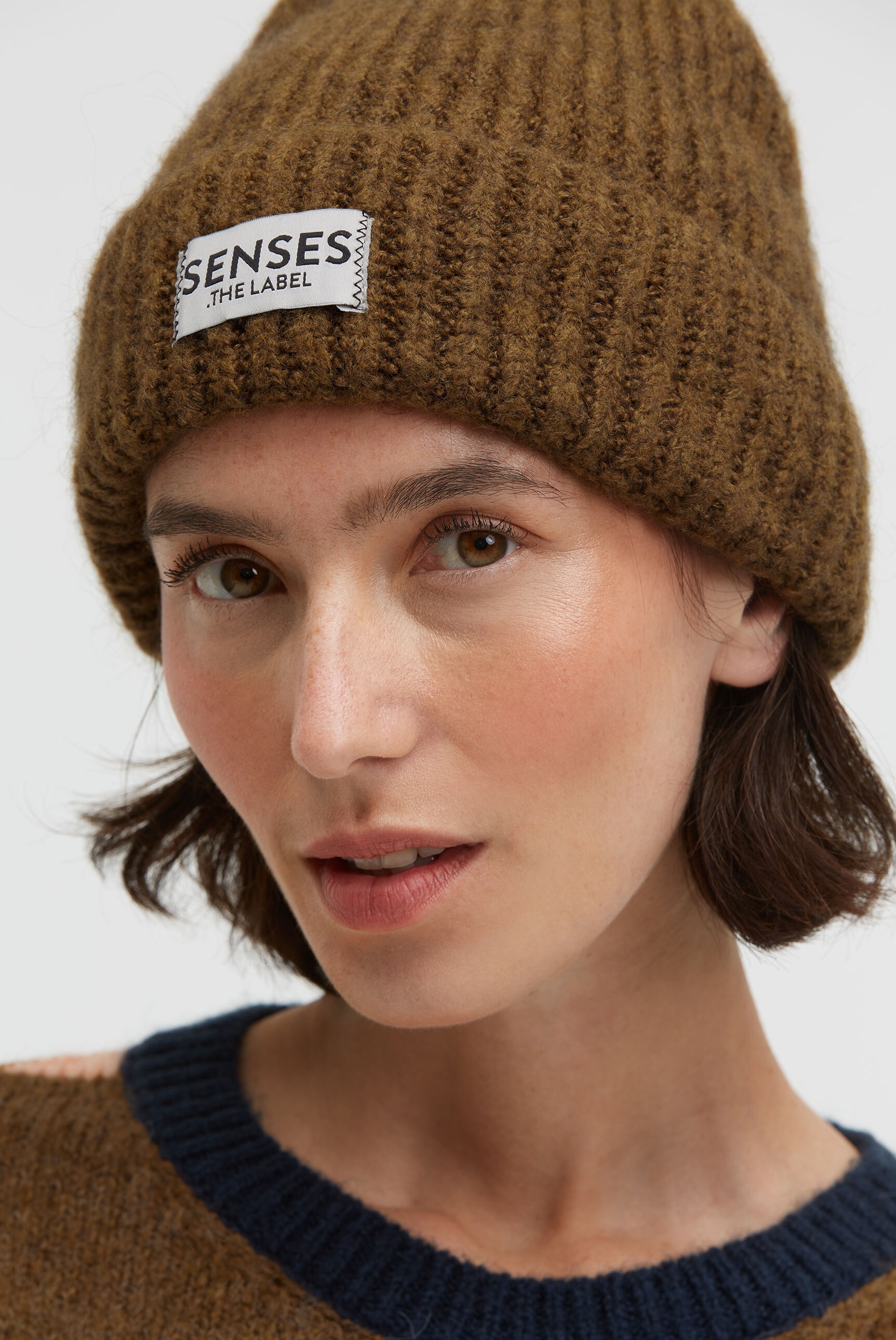 SENSES.THE LABEL Strickmütze, mit breitem Umschlag günstig online kaufen
