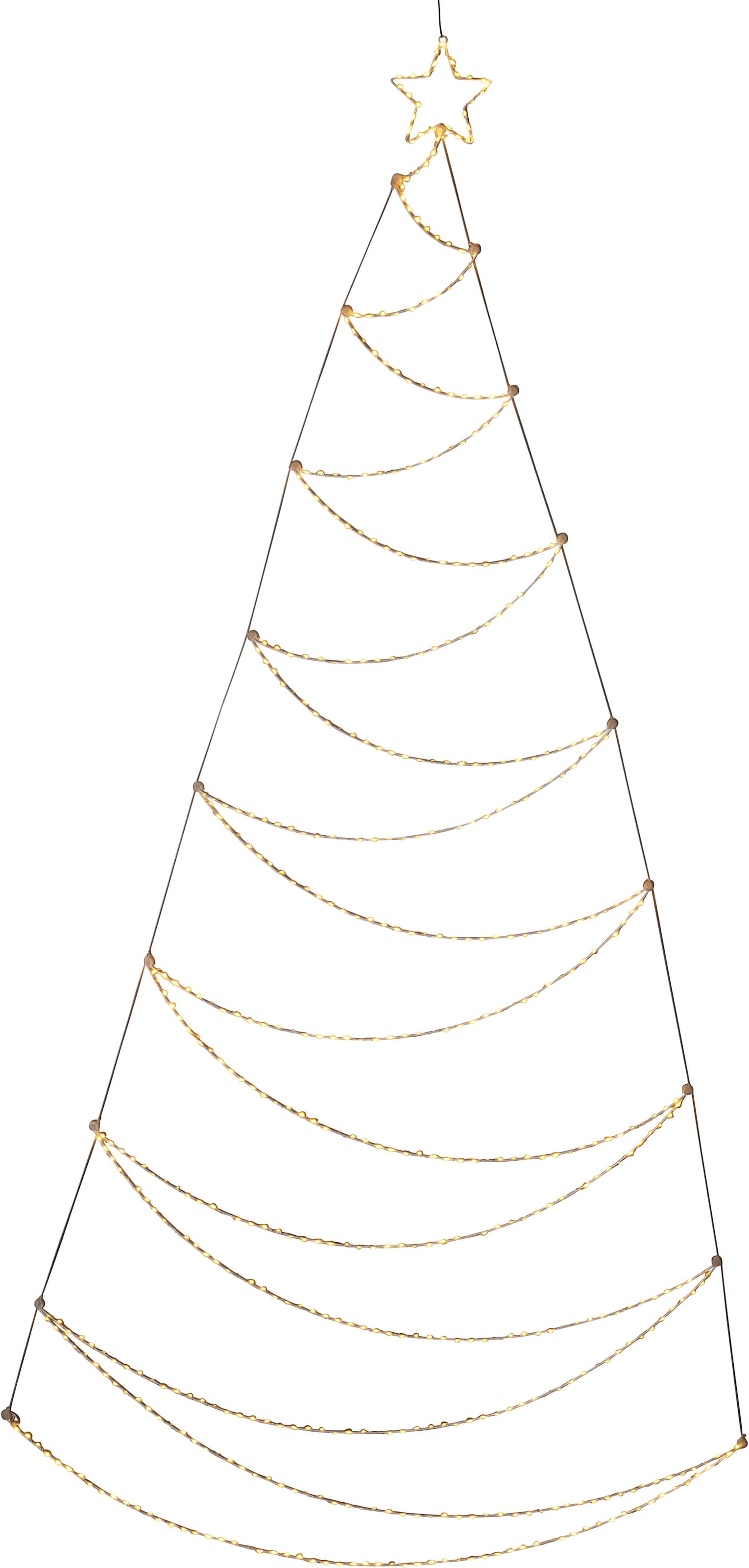 KONSTSMIDE LED Dekolicht "LED Metallweihnachtsbaum, weiß, 567 bernsteinfarbene Dioden", 567 flammig