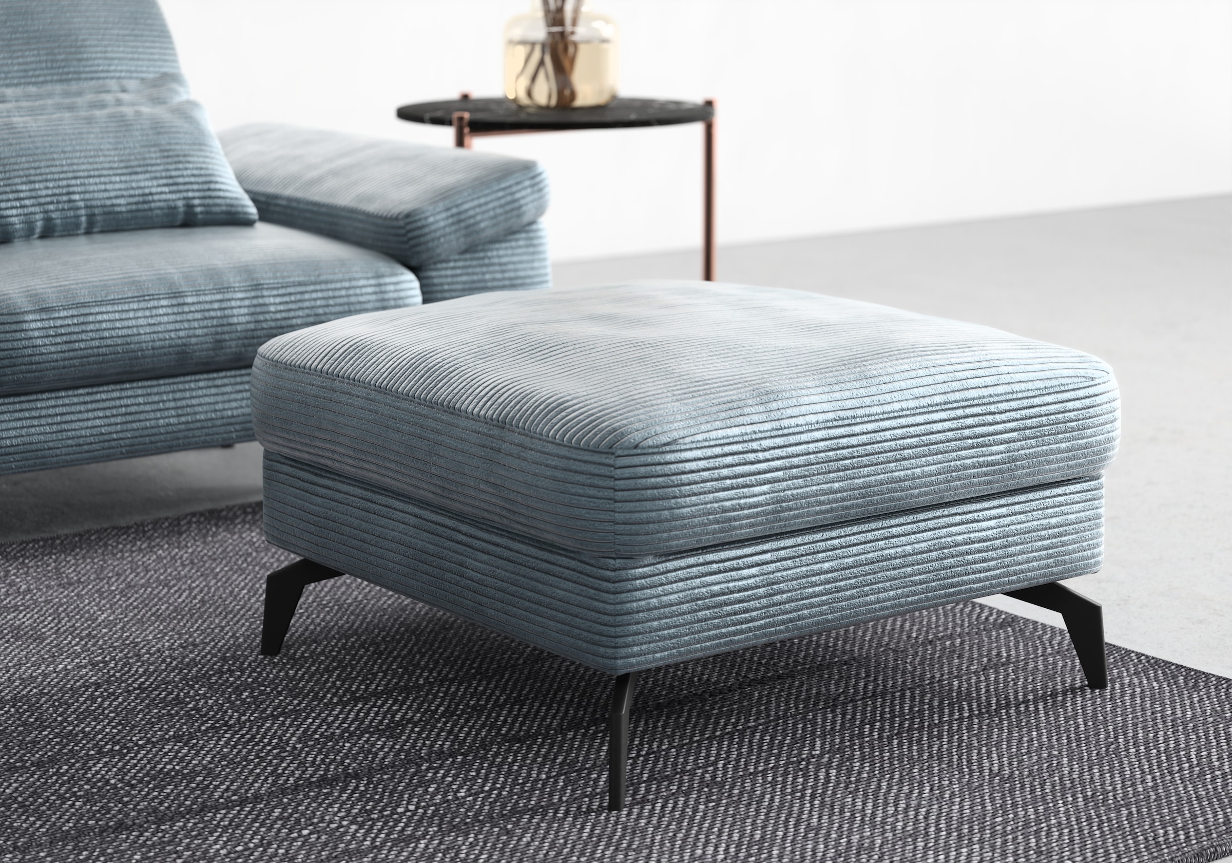sit&more Polsterhocker »Cabana«, mit stylischen Metallfüßen