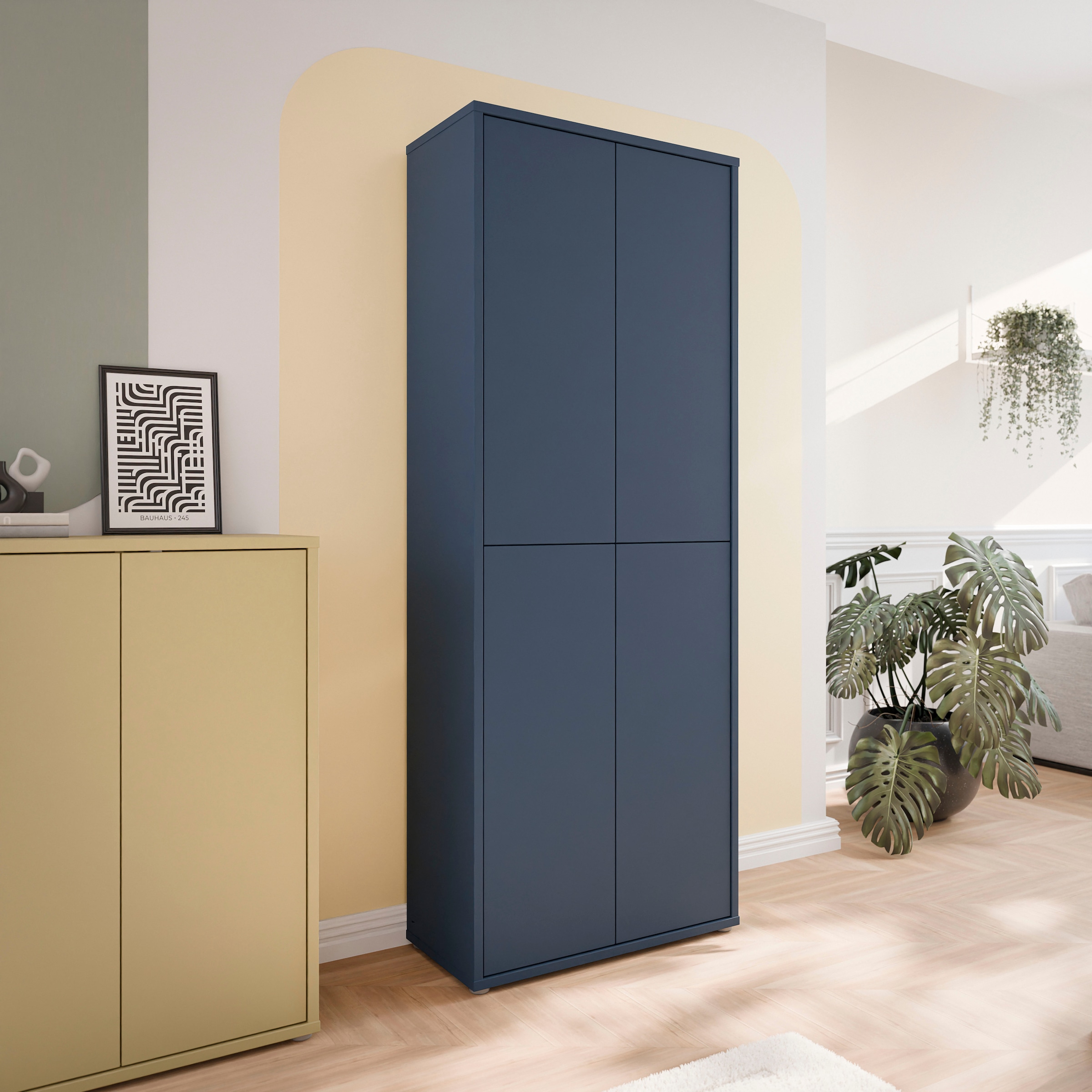 FORTE Schuhschrank »Alice Springs, Schuhschrank, Höhe 191,9 cm, 4 Türen, viel Platz« B/H/T 74,5/191,9/34,9 cm,  Stauraumschrank, Mehrzweckschrank, Breite 74,5 cm, mit 8 Böden
