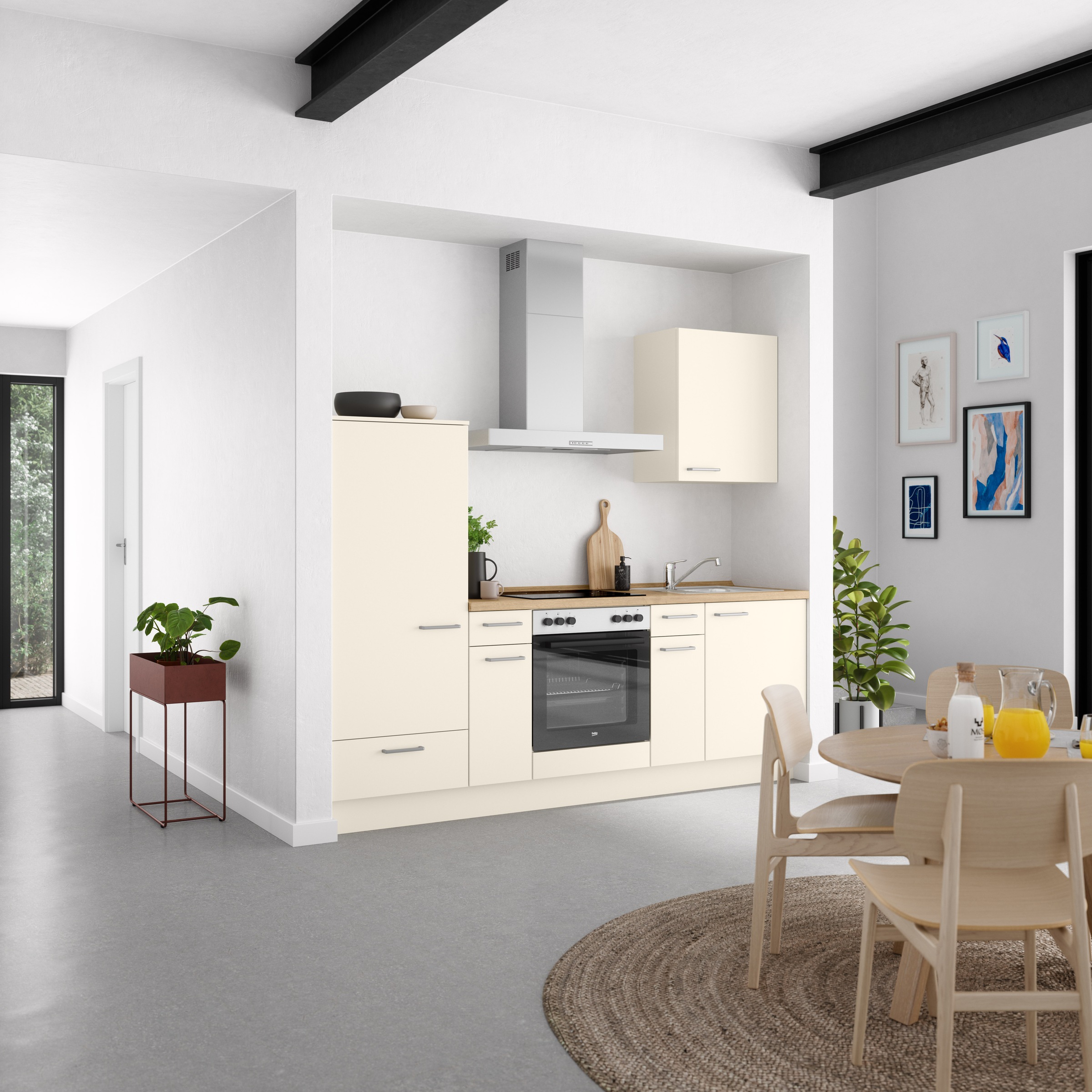 nobilia® Küchenzeile »"Touch I"«, vormontiert, Ausrichtung wählbar, Breite 240 cm, wahlw. mit E-Geräten