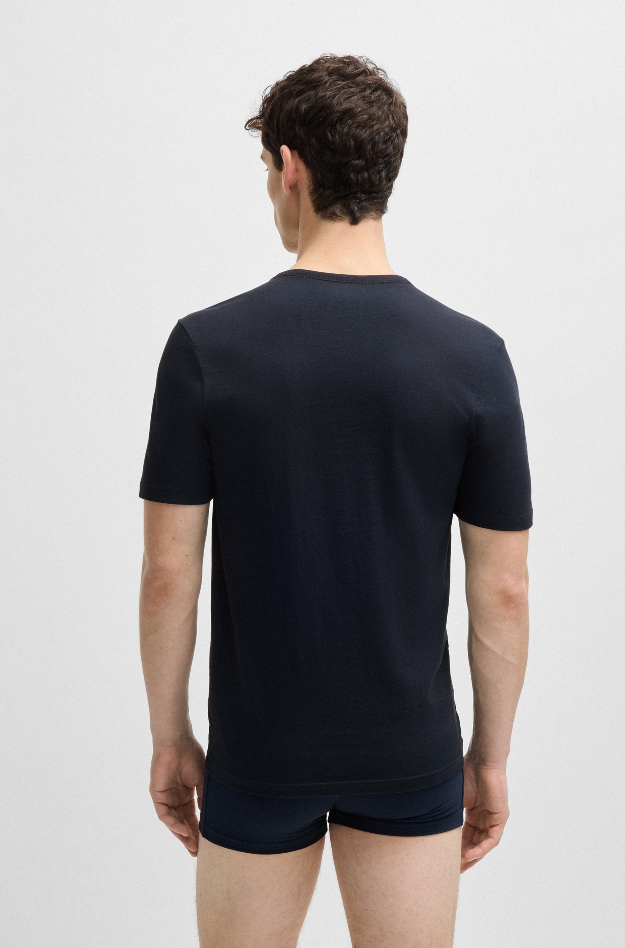 BOSS T-Shirt »Rundhals BOSS ONE x David Beckham«, (Packung, 3 tlg., 3er-Pack), mit dezentem BOSS Logo-Print