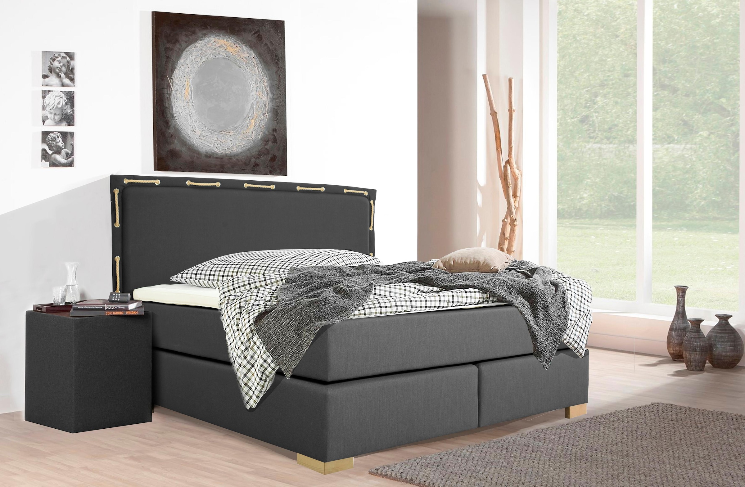 Home affaire Boxspringbett ""Marlou"", inkl. Topper, 3 Breiten, 3 Härtegrad günstig online kaufen