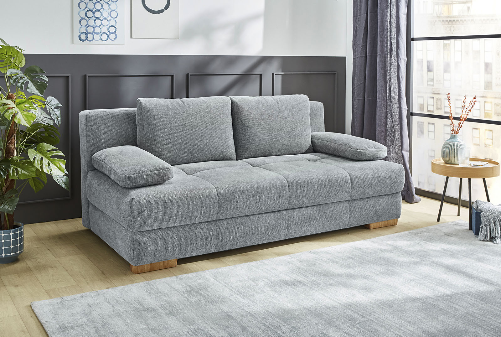 Jockenhöfer Gruppe Schlafsofa "Calli, Liegefl. 160x200 cm, Dauerschläfer, wahlweise mit Topper" mit Schlaffunktion & Bettkasten, Tonnentaschenfederkern