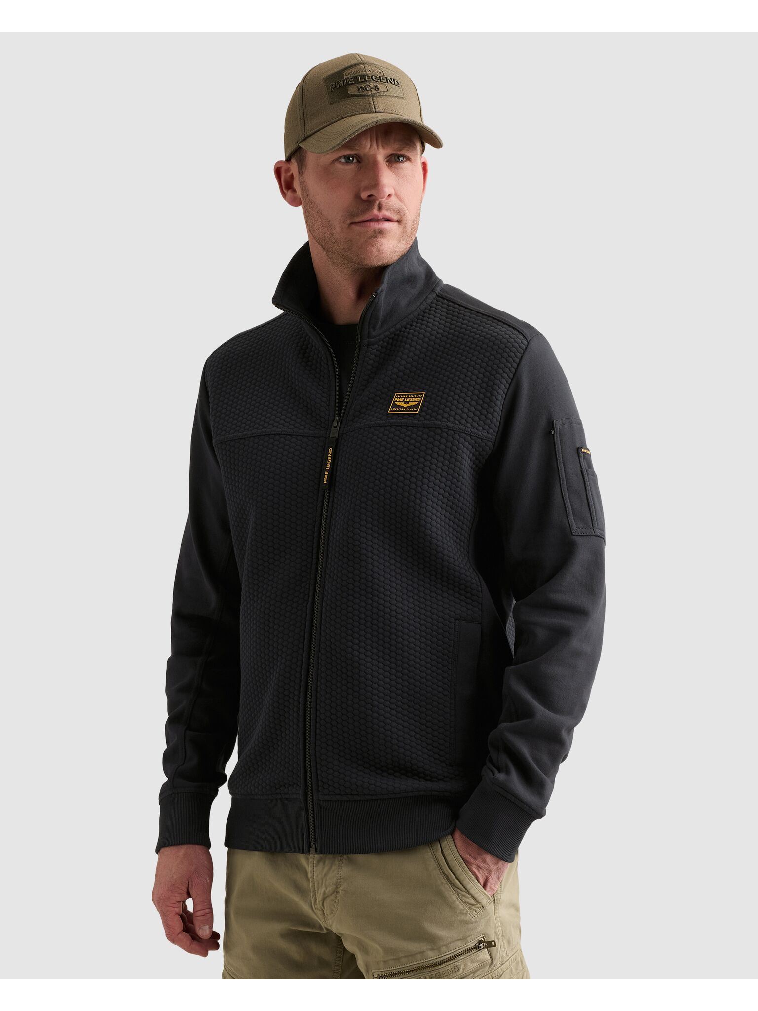 PME LEGEND Sweatjacke mit seitlichen Eingrifftaschen
