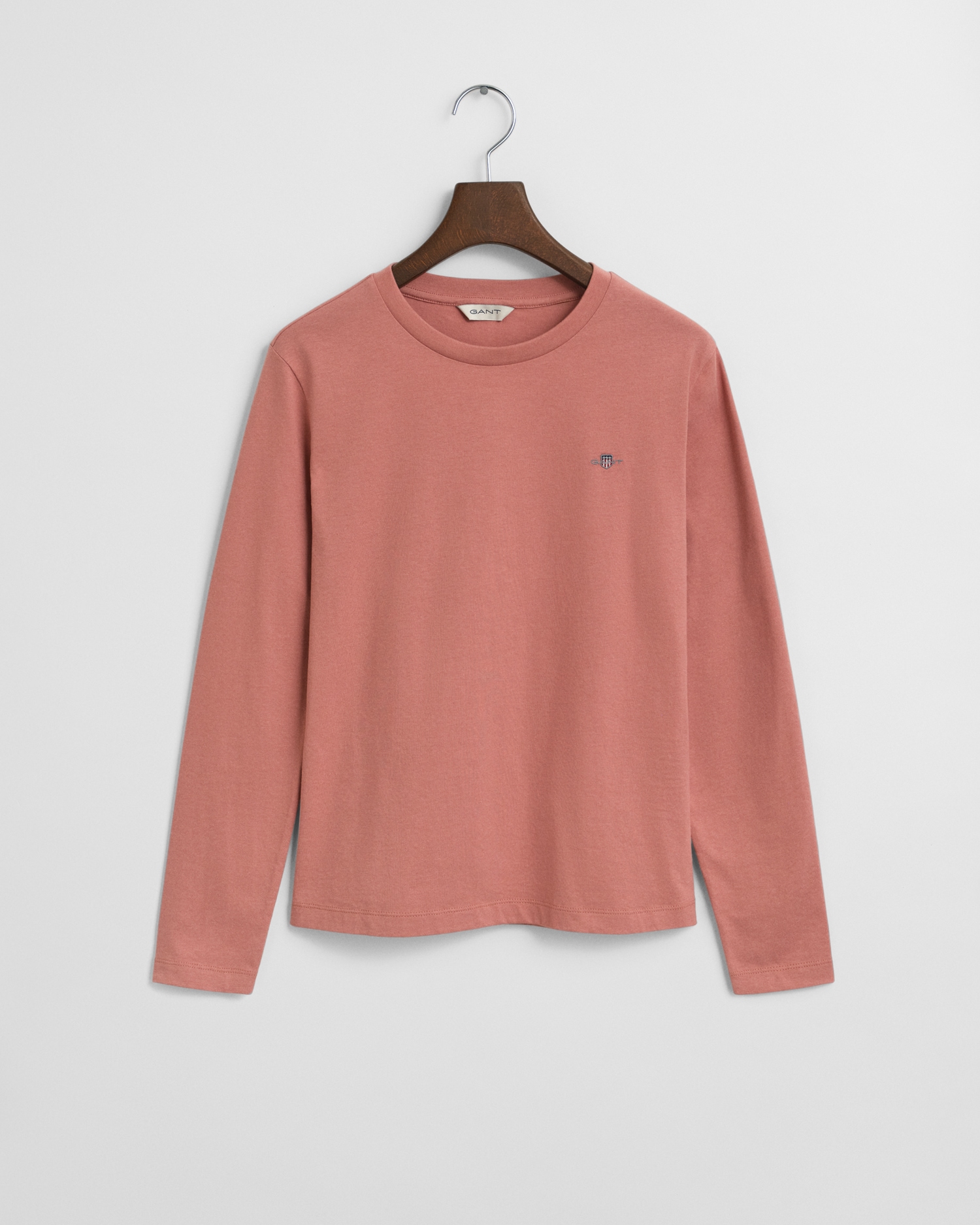 Gant Langarmshirt "REG SHIELD LS T-SHIRT", kleine Logostickerei auf der Bru günstig online kaufen