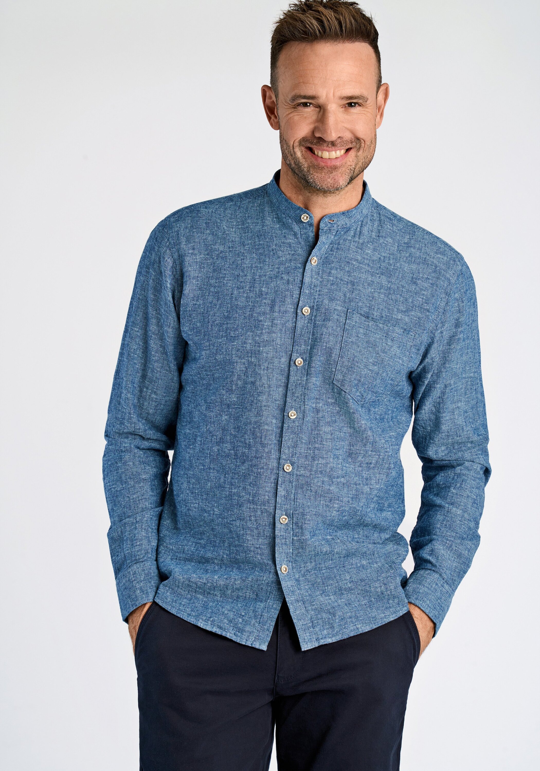 Jack's Linen Shirt Regular Fit Navy XXL 4