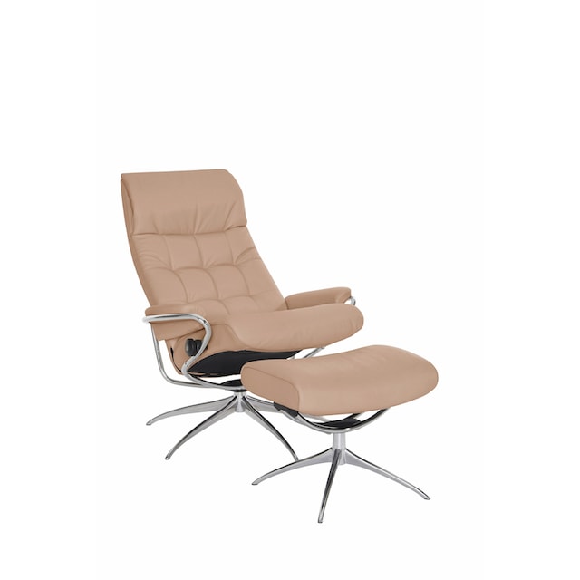 Stressless® Relaxsessel »London«, (Set, Relaxsessel mit Hocker), mit Hocker,  High Back, mit Star Base, Gestell Chrom kaufen | BAUR