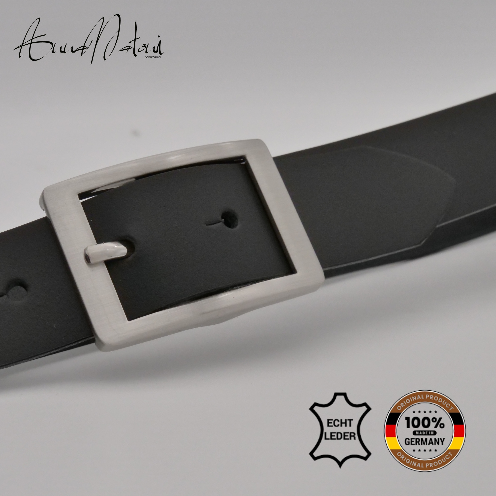 AnnaMatoni »AnnaMatoni Damen Basic Ledergürtel 3cm echt Leder Made in«