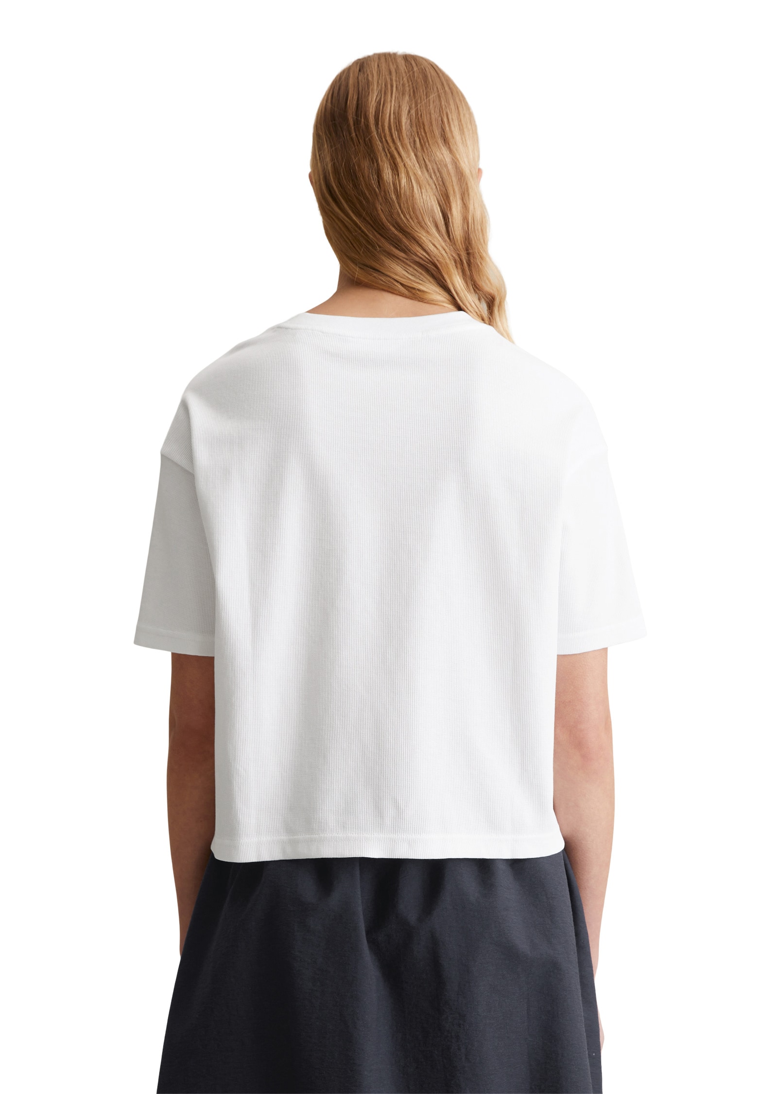 Marc O'Polo DENIM T-Shirt »aus gerippter Bio-Baumwolle«