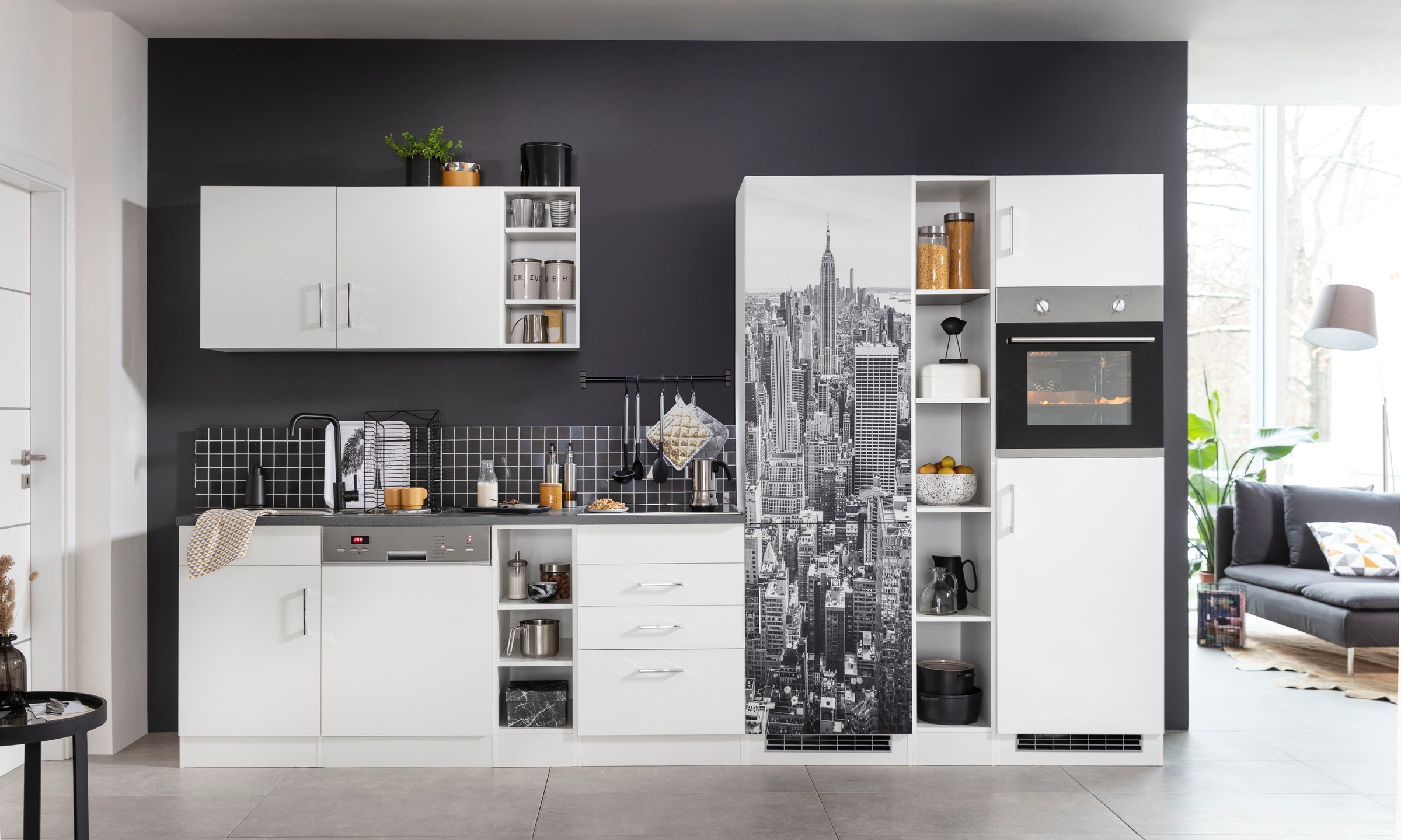 KOCHSTATION Küchenzeile "KS-Paris – Küchen mit einzigartigen Fotomotiven au günstig online kaufen