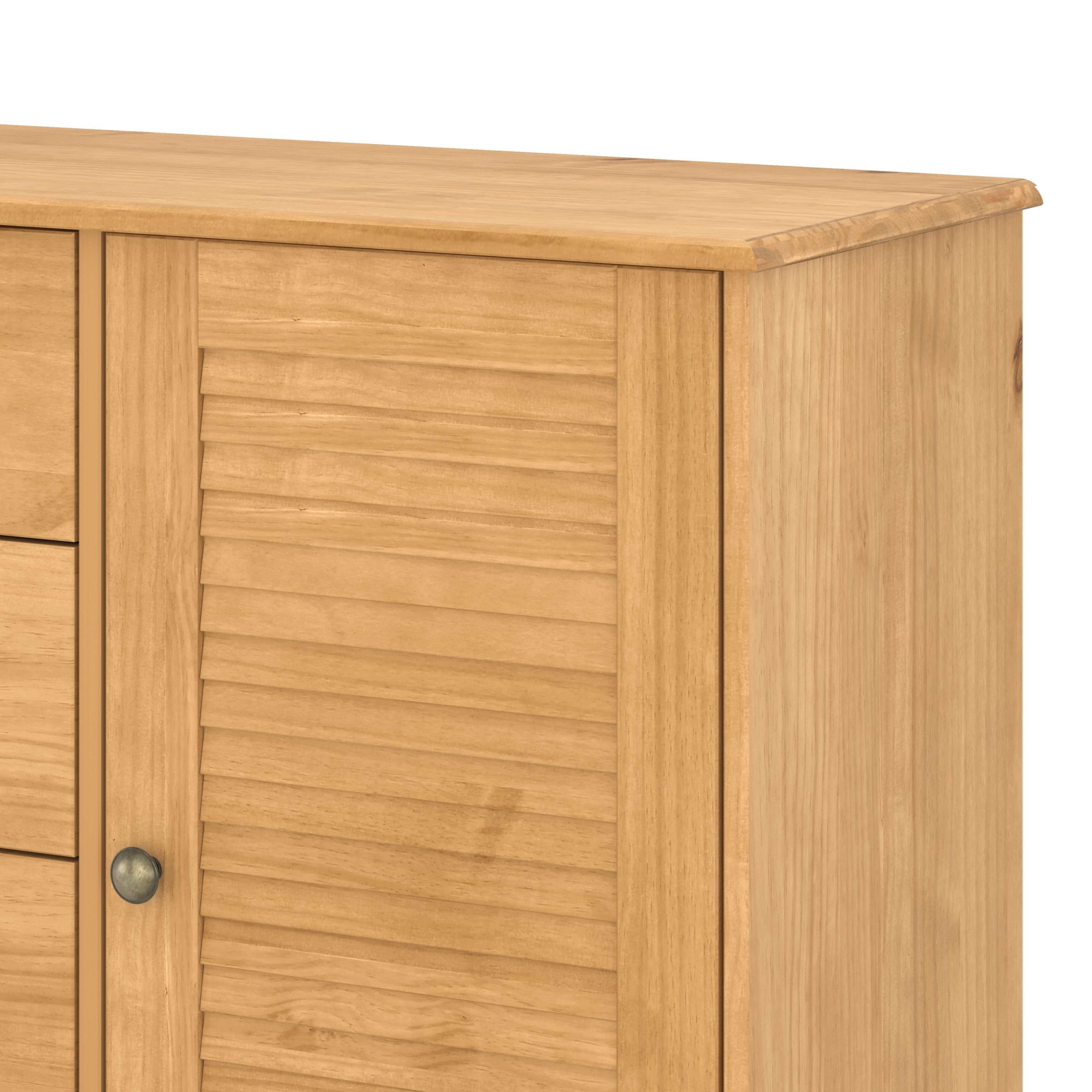 OTTO home Sideboard »Turia, mit Lamellentüren« Kommode aus massivem Kiefernholz, FSC®, 4 Schubkasten, Breite 166 cm