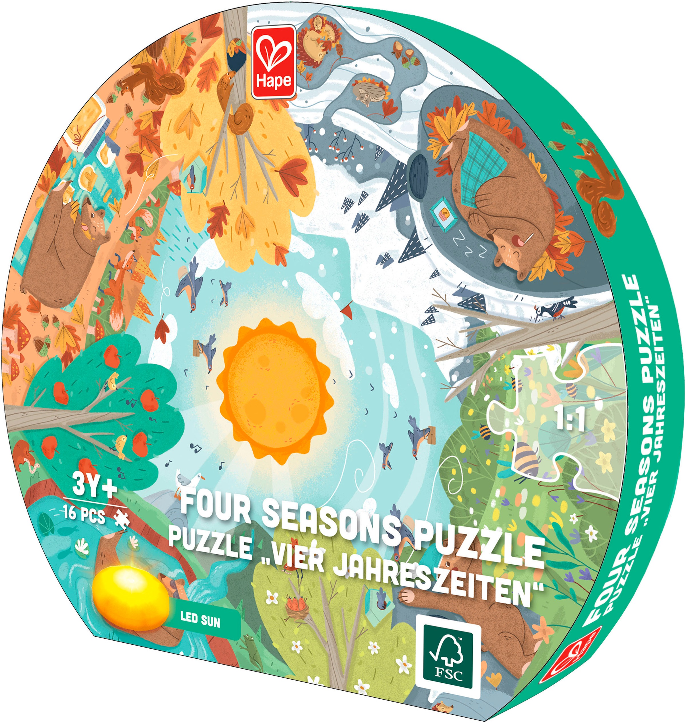 Hape Puzzle »Vier Jahreszeiten«, mit Lichteffekt