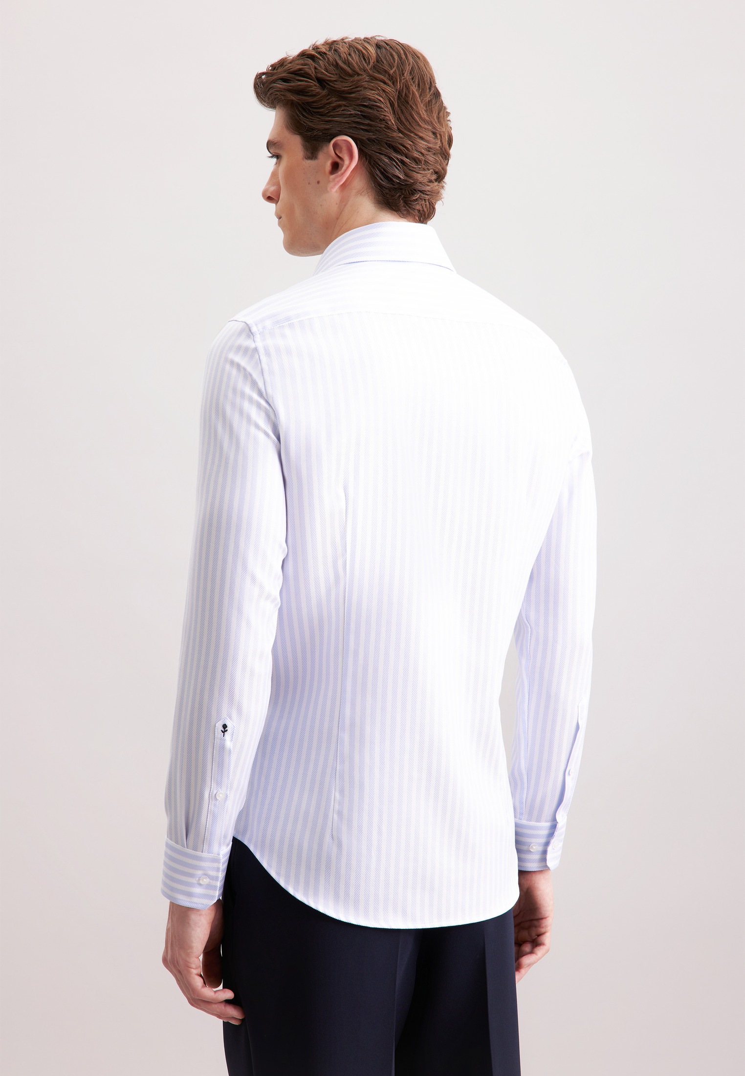 seidensticker Businesshemd »Schwarze Rose« Slim 1/1 Kentkragen Gestreift