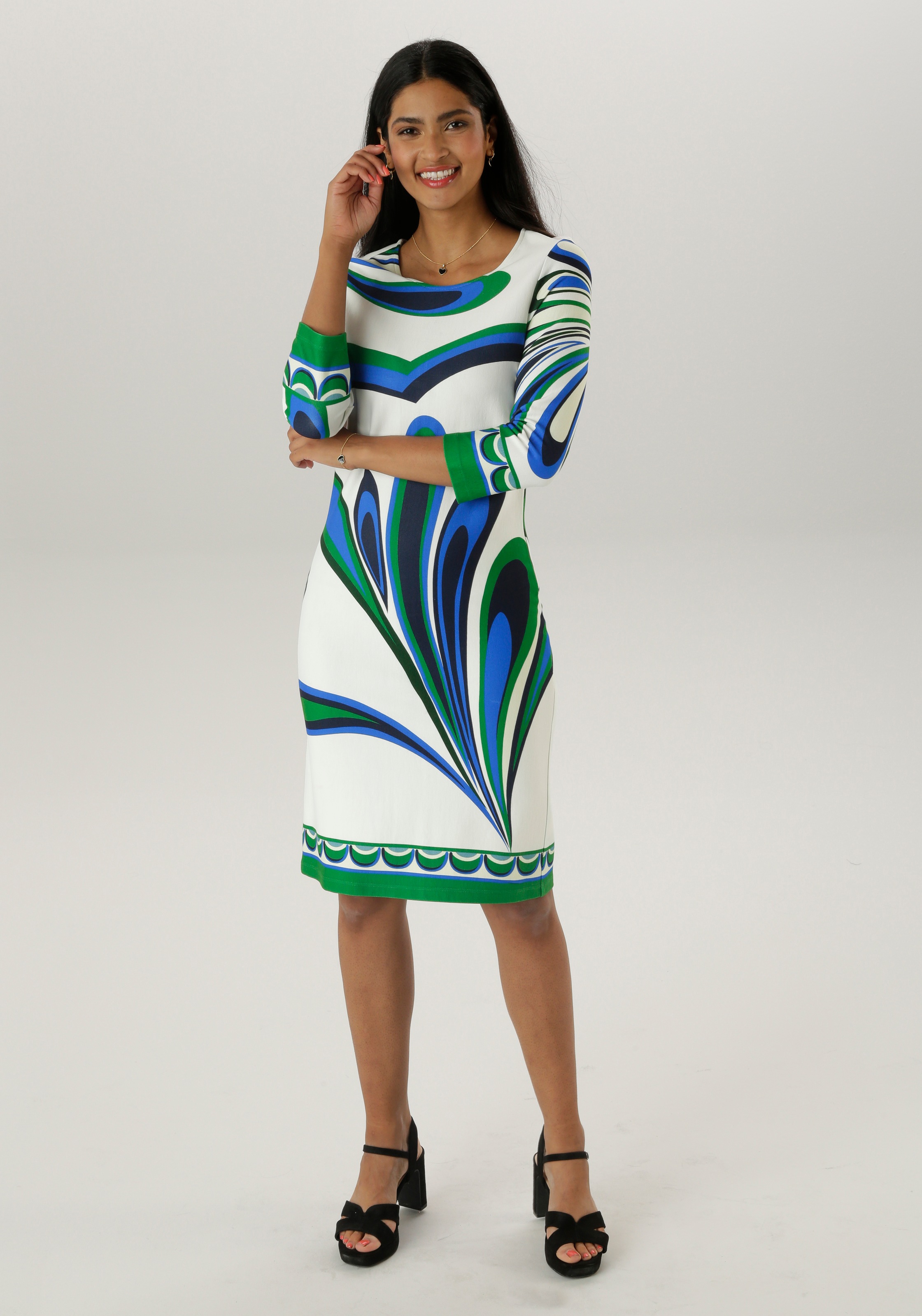 Aniston SELECTED Jerseykleid, mit fantasievollen Alloverprint günstig online kaufen