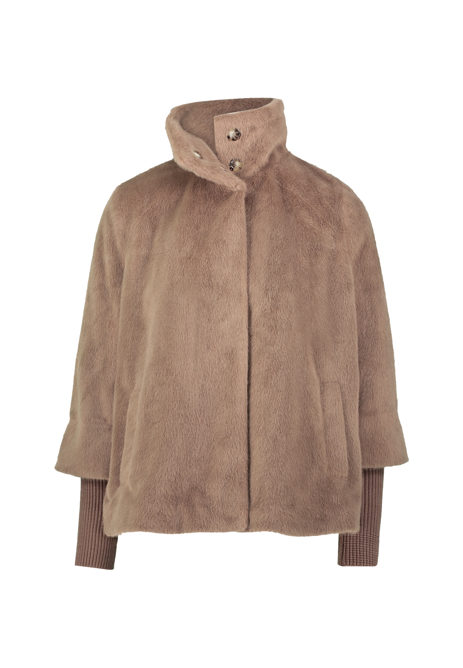 Zero Fellimitatjacke »zero Damen Fellimitat-Jacke mit Stehkragen«