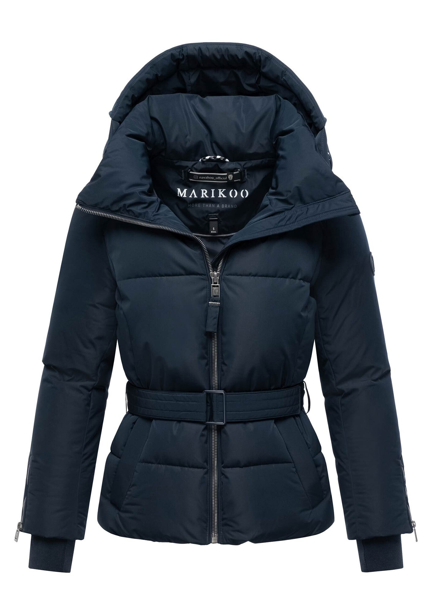 Marikoo Winterjacke »Aleynaa«, Winterjacke mit Taillengürtel