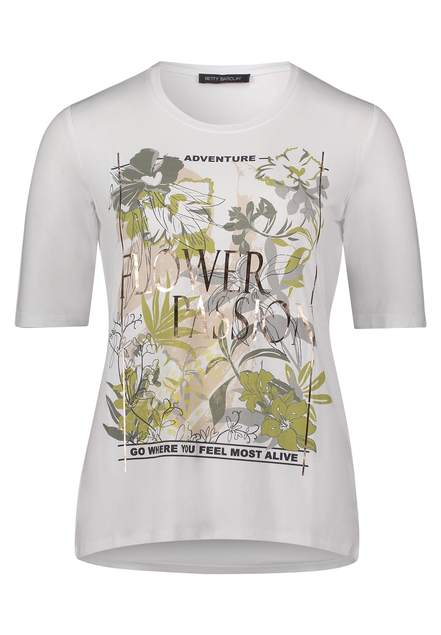 Betty Barclay Kurzarmshirt »Betty Barclay Basic Shirt mit Rundhalsausschnitt«, (1 tlg.), Druck