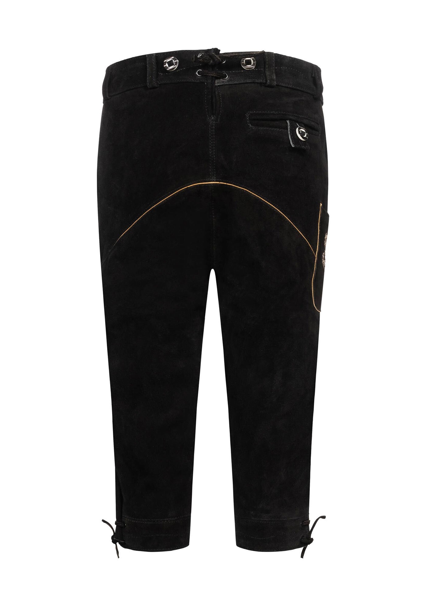 Alessandro Salvarini Trachtenlederhose »ASGustl«, Lederhose in Trachtenstil mit Stickerei und Trägern aus Echtleder
