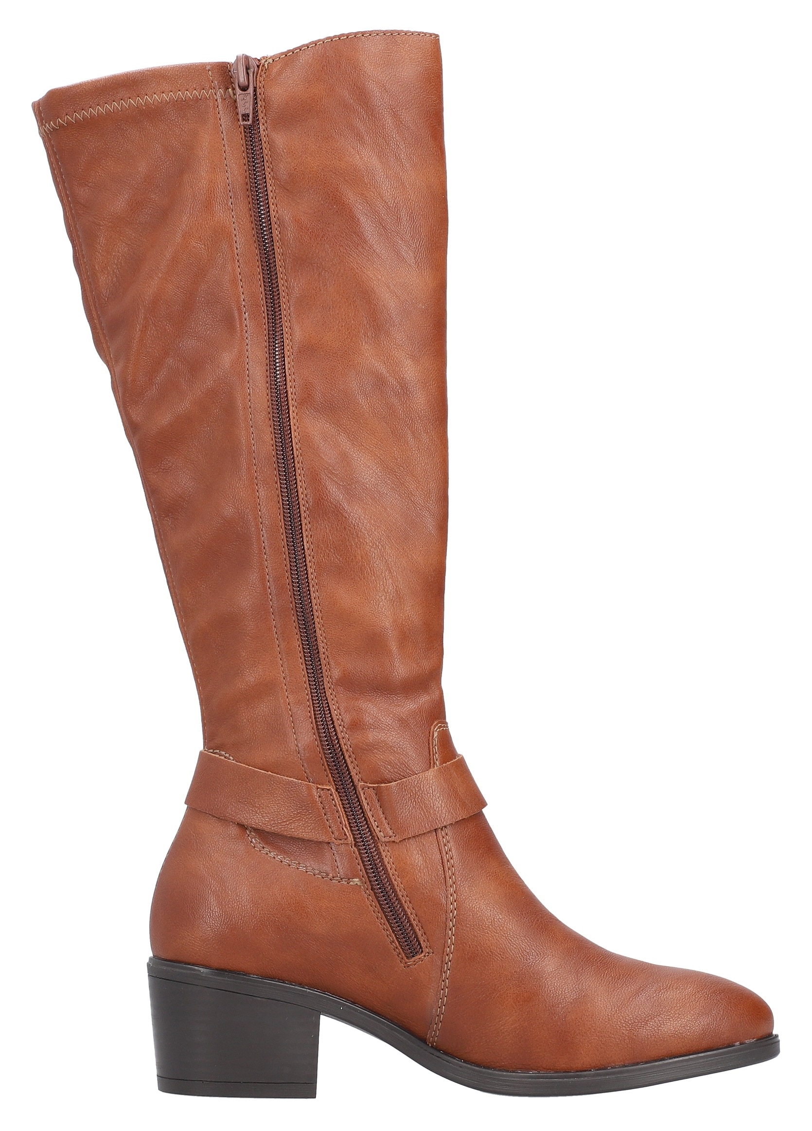 Rieker Stiefel, Langschaftstiefel, Reißverschluss, mit bequemem Blockabsatz