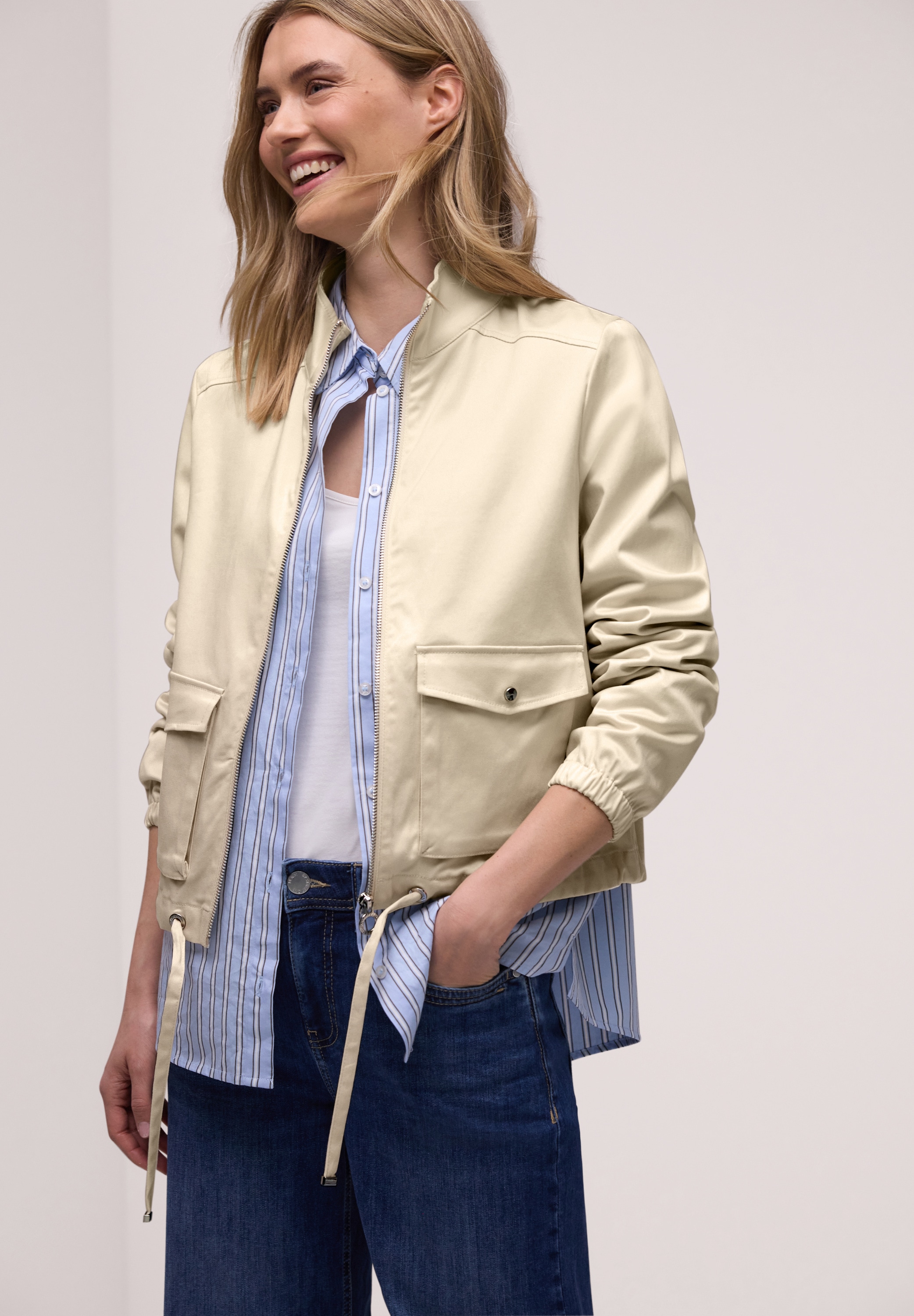 STREET ONE Softshelljacke ohne Kapuze mit Stehkragen