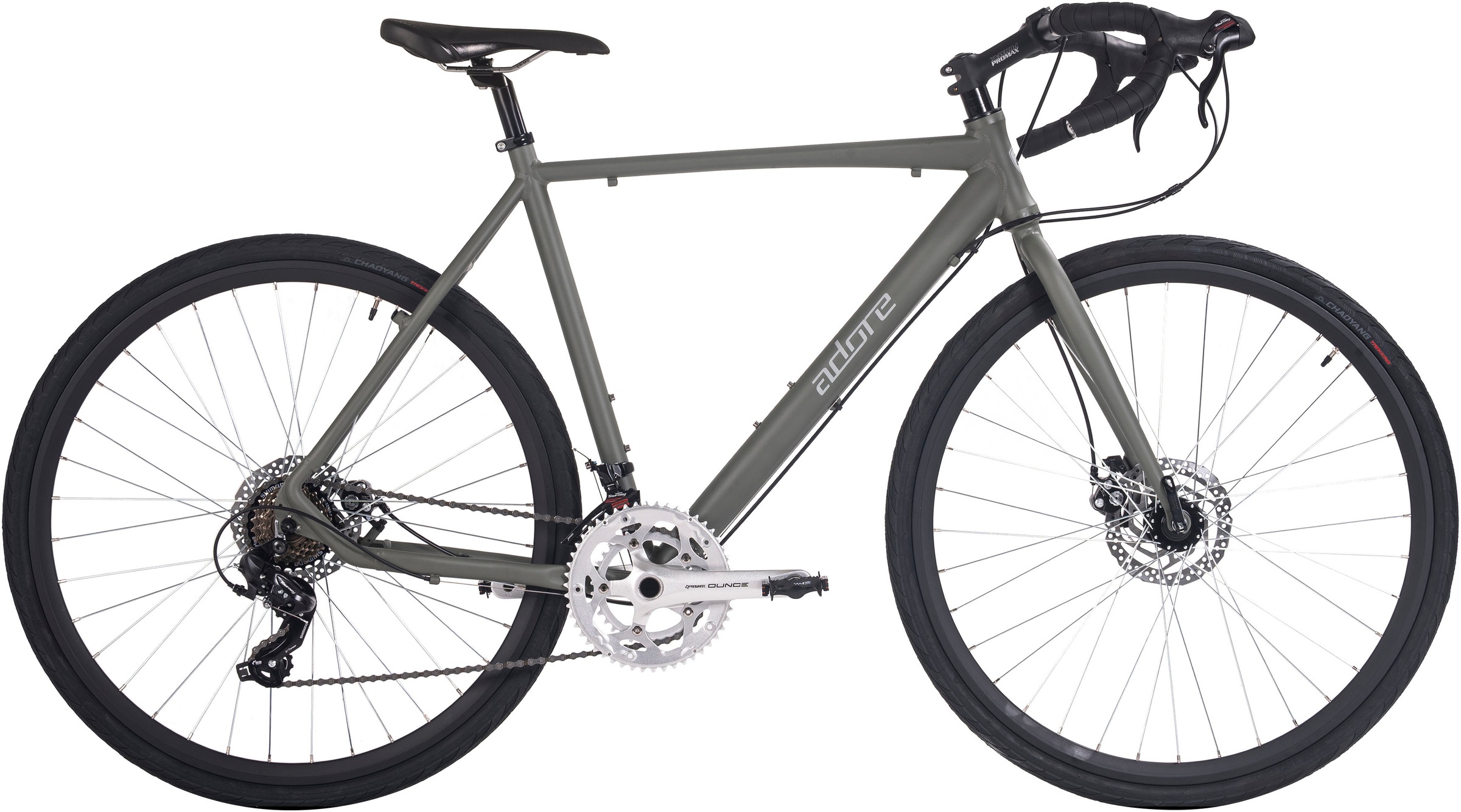 ADORE Gravelbike "Gravelbike Rennrad 28'' G3006 grau RH 56 cm Adore", 56cm, 28 Zoll (71,12cm) hinten: 28 Zoll (71,12cm), grau, Fahrräder
