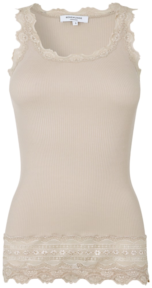 rosemunde Tanktop "Benita Silk Top Camisole" Vintage-Spitze am Ausschnitt, günstig online kaufen