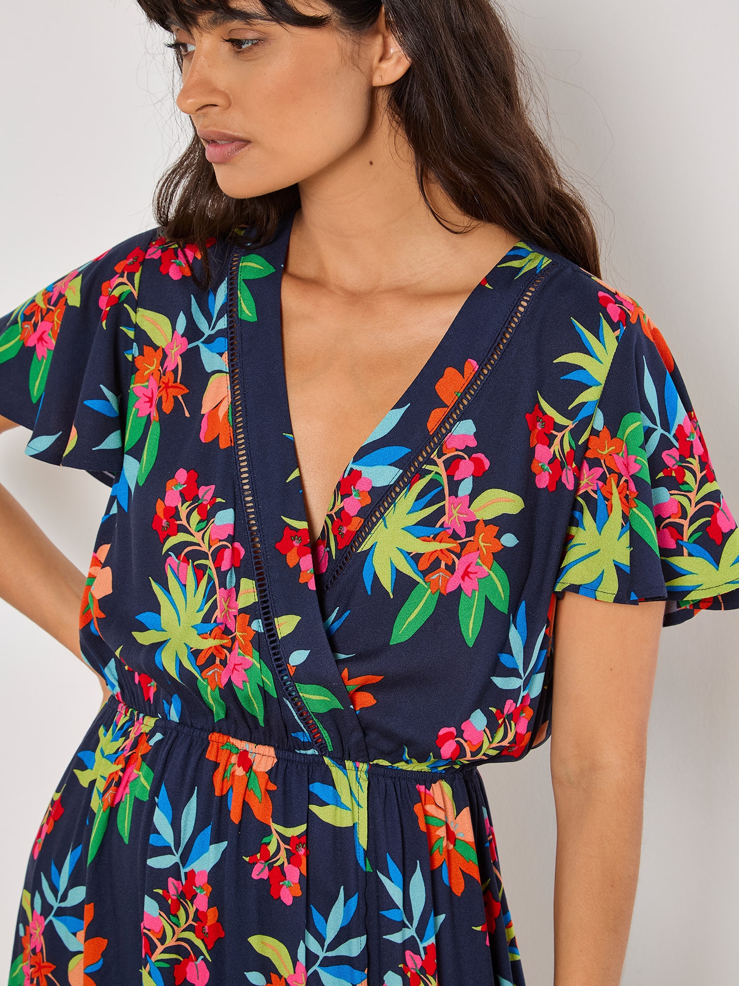 Apricot Maxikleid »Maxikleid« in Wickeloptik