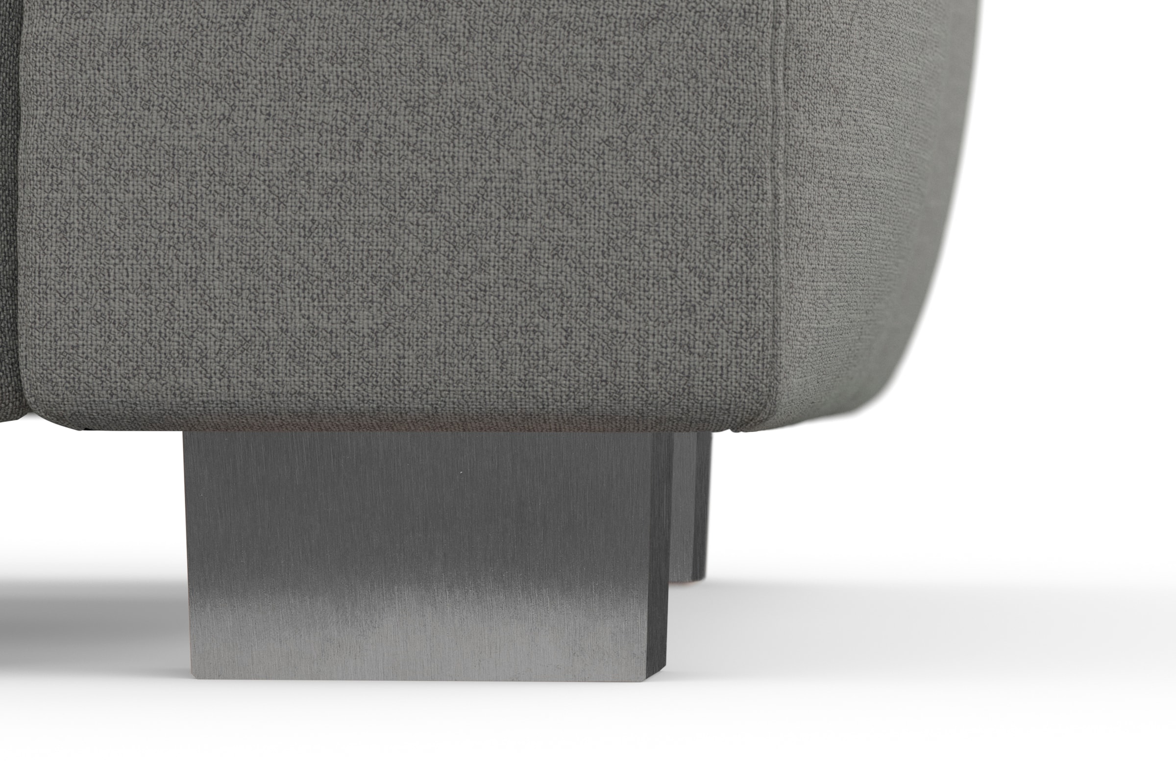 sit&more Ecksofa »Dundee L-Form« mit Federkern und Edelstahlfüßen, wahlweise mit Kopfteilverstellung