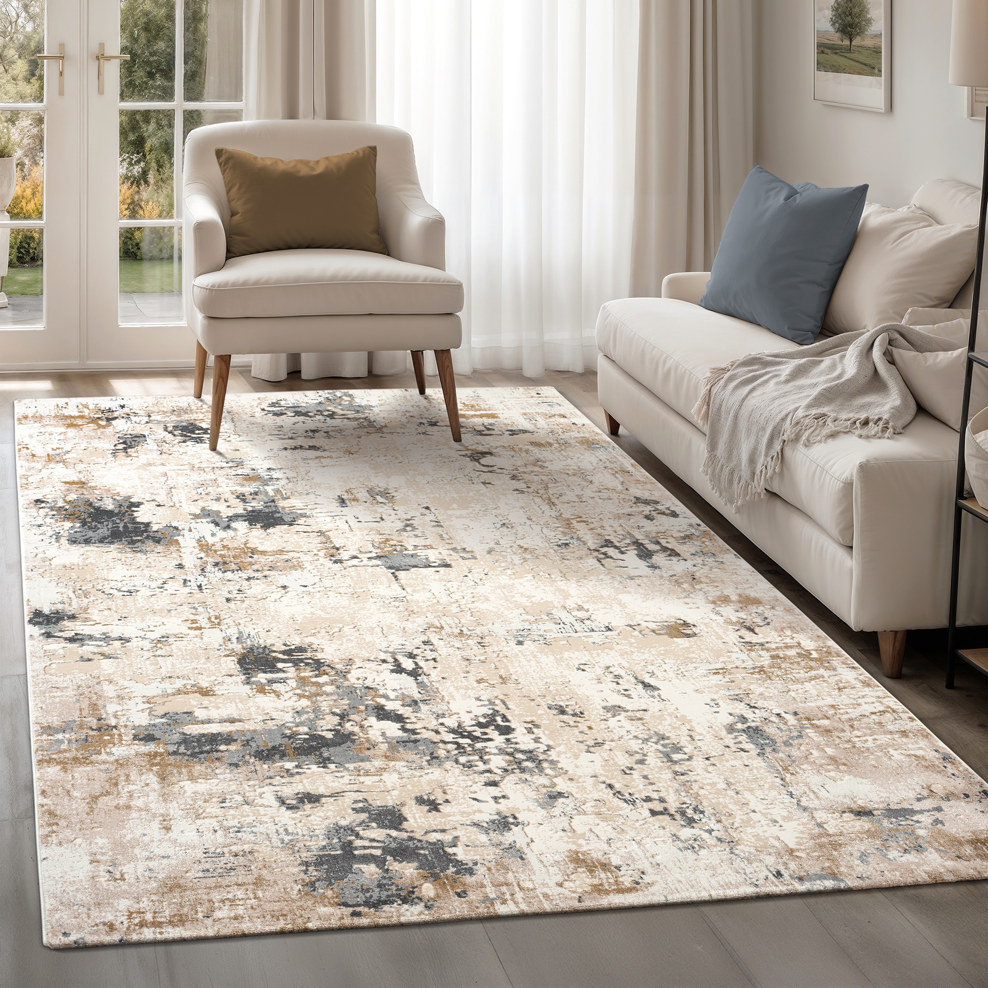 Sanat Teppich "Hera 3406, auch als Läufer erhältlich" rechteckig 11 mm Höhe Kurzflor, modern, Wohnzimmer, Schlafzimmer, fussbodenheizungsgeeignet