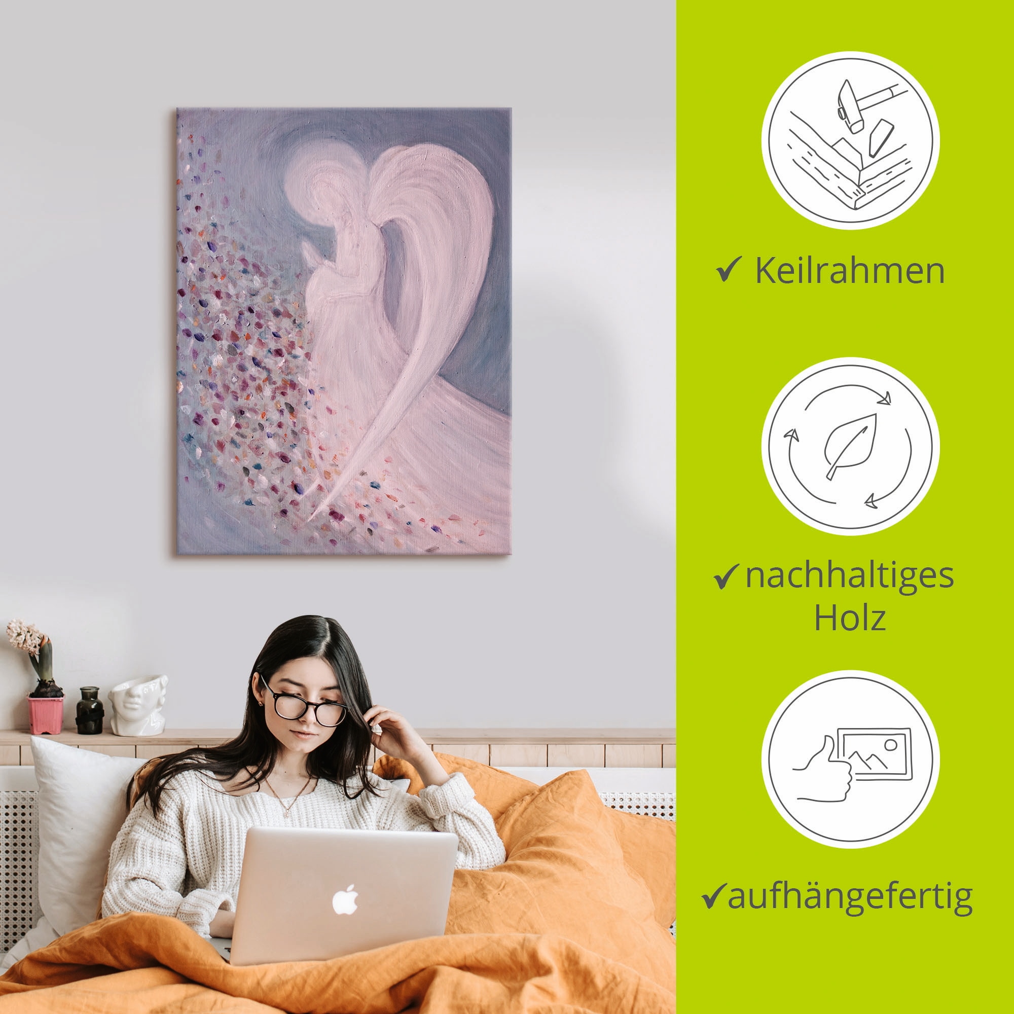 Artland Wandbild »Engelbild III«, Religion, (1 St.), als Leinwandbild, Poster, Wandaufkleber in verschied. Größen