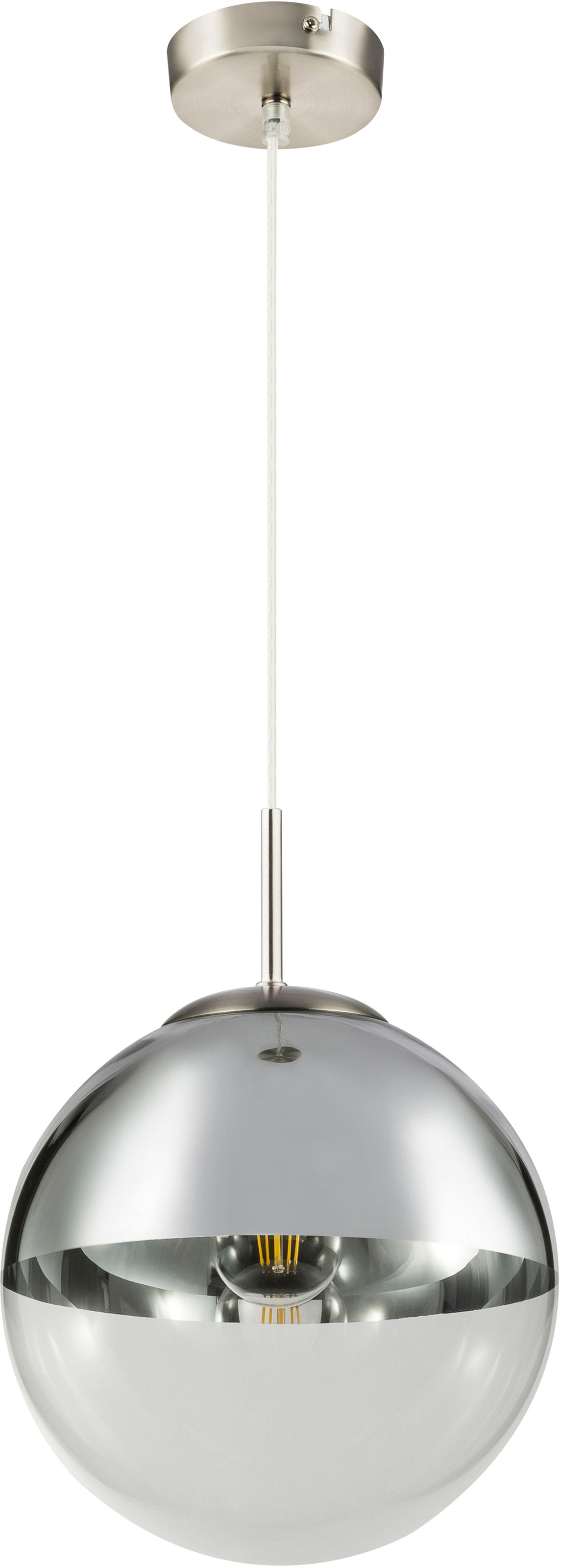 GLOBO LIGHTING Hängeleuchte »VARUS« E27 1 Stk. Hängeleuchte für Esszimmer Nickel matt