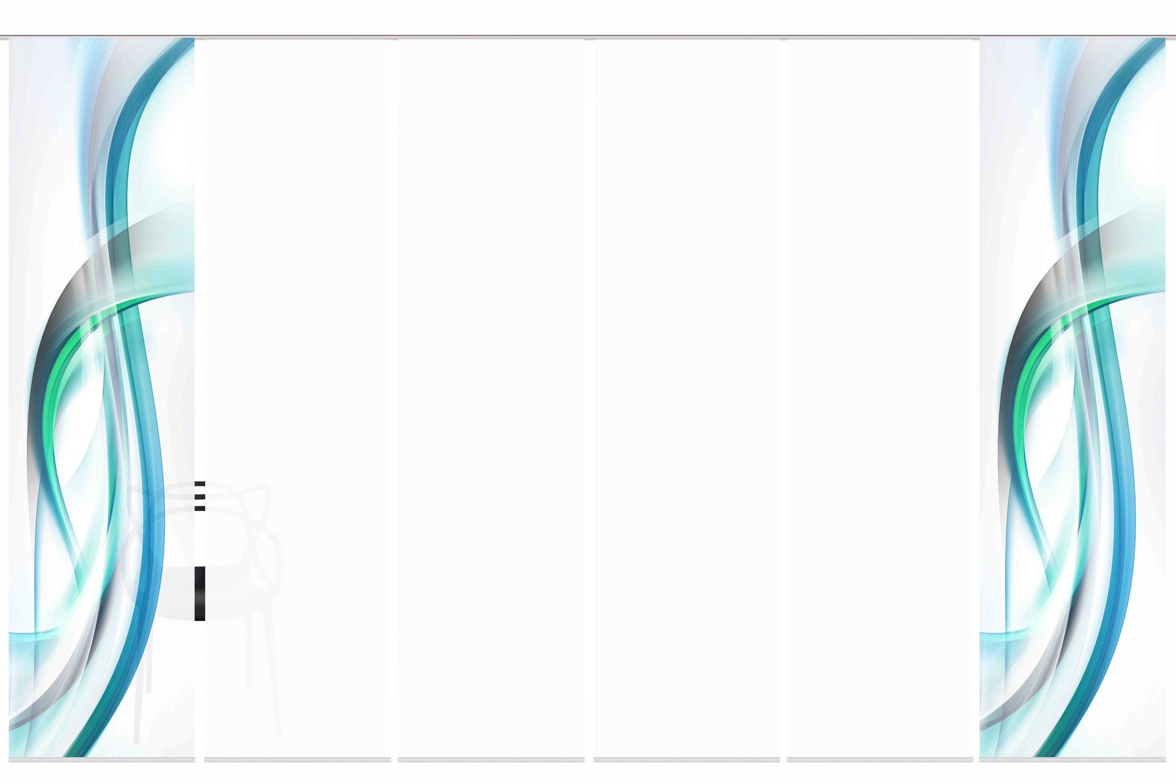 Thumbnail - HOME WOHNIDEEN Schiebegardine "FALA" Paneelwagen 6 Stk. tlg. Schiebevorhang Digi 6er Set FALA BEERE