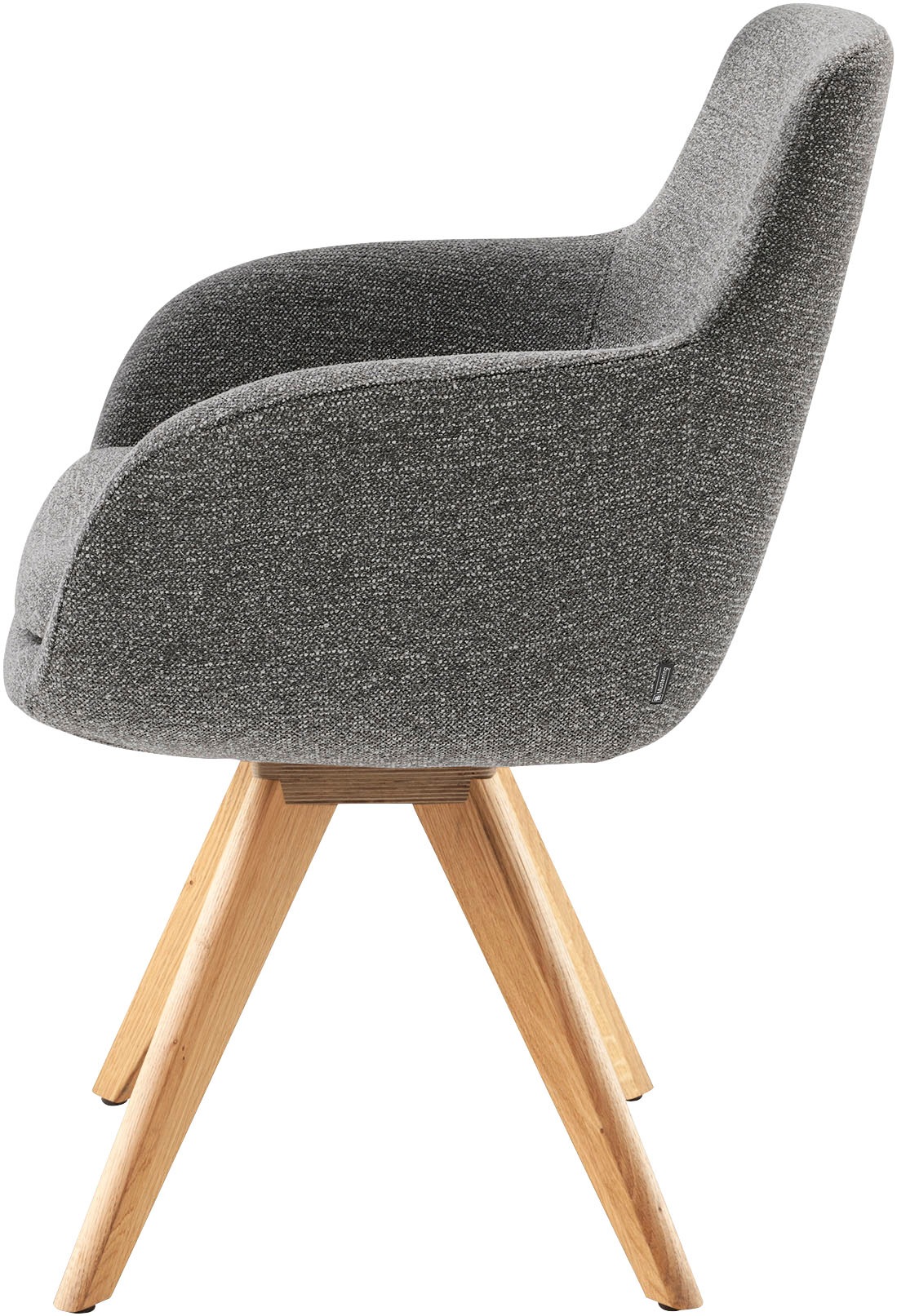 Musterring Esszimmerstuhl »Tavia«, (Set), 2 St., Chenille, Stativgestell Eiche Bianco, Drehfunktion optional, diverse Farben