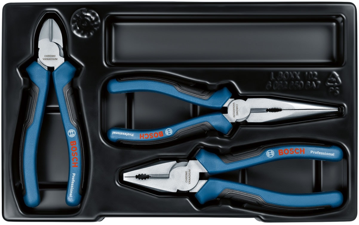 Bosch Professional Zangenset »»1600A016BG««, (3 tlg.), langlebige Zangen für professionelle Anwendungen
