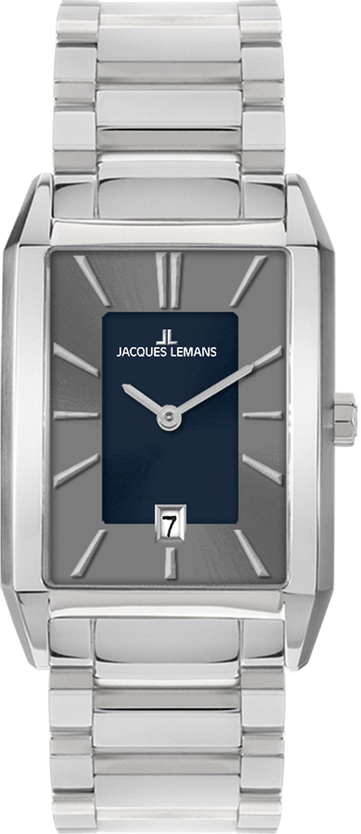 JACQUES LEMANS Herren Quarzuhr "Torino", silber, Armbanduhren, Armbanduhr, Herrenuhr, Edelstahlarmband, analog, Tag