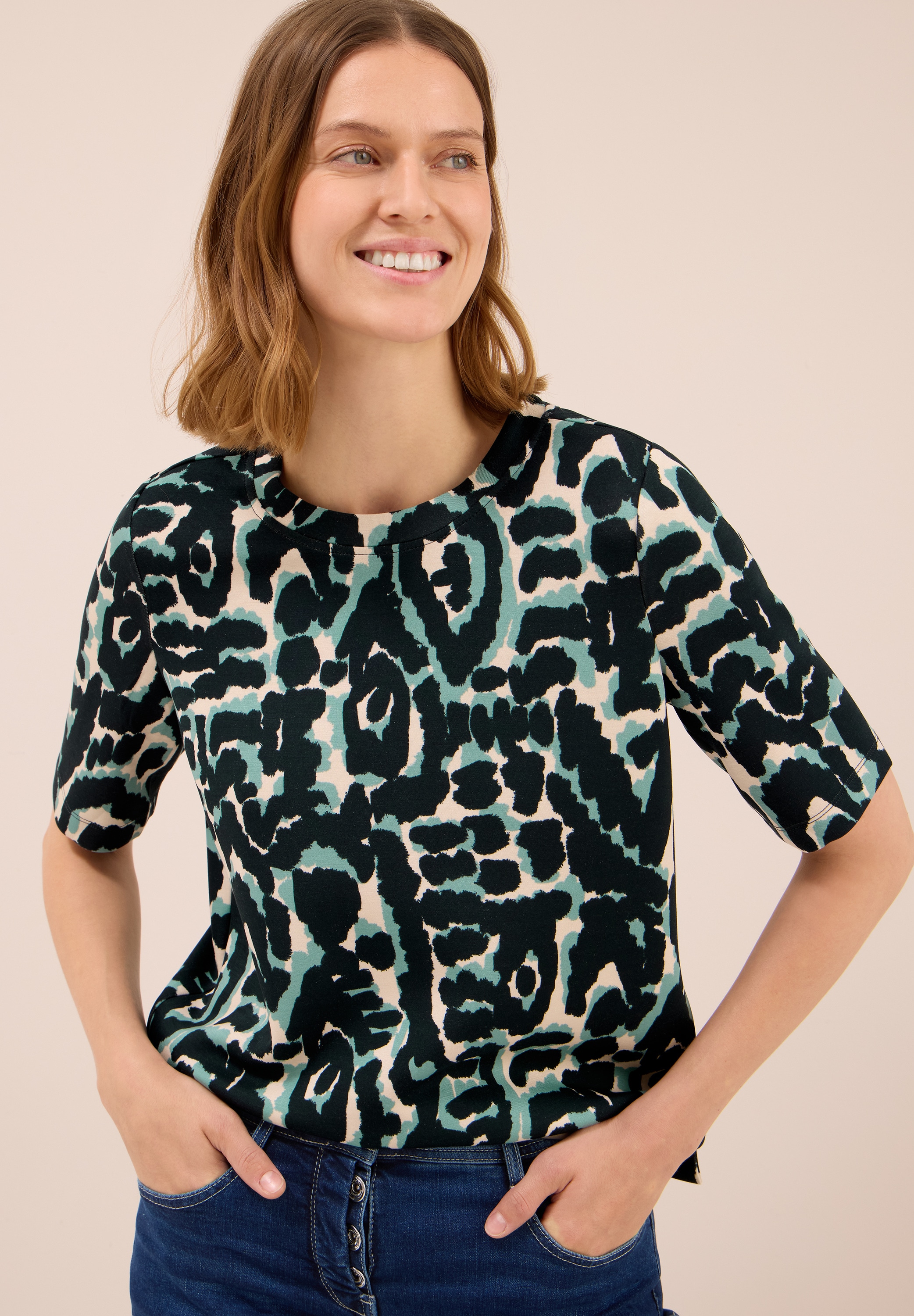 Cecil T-Shirt, mit All-Over Print günstig online kaufen