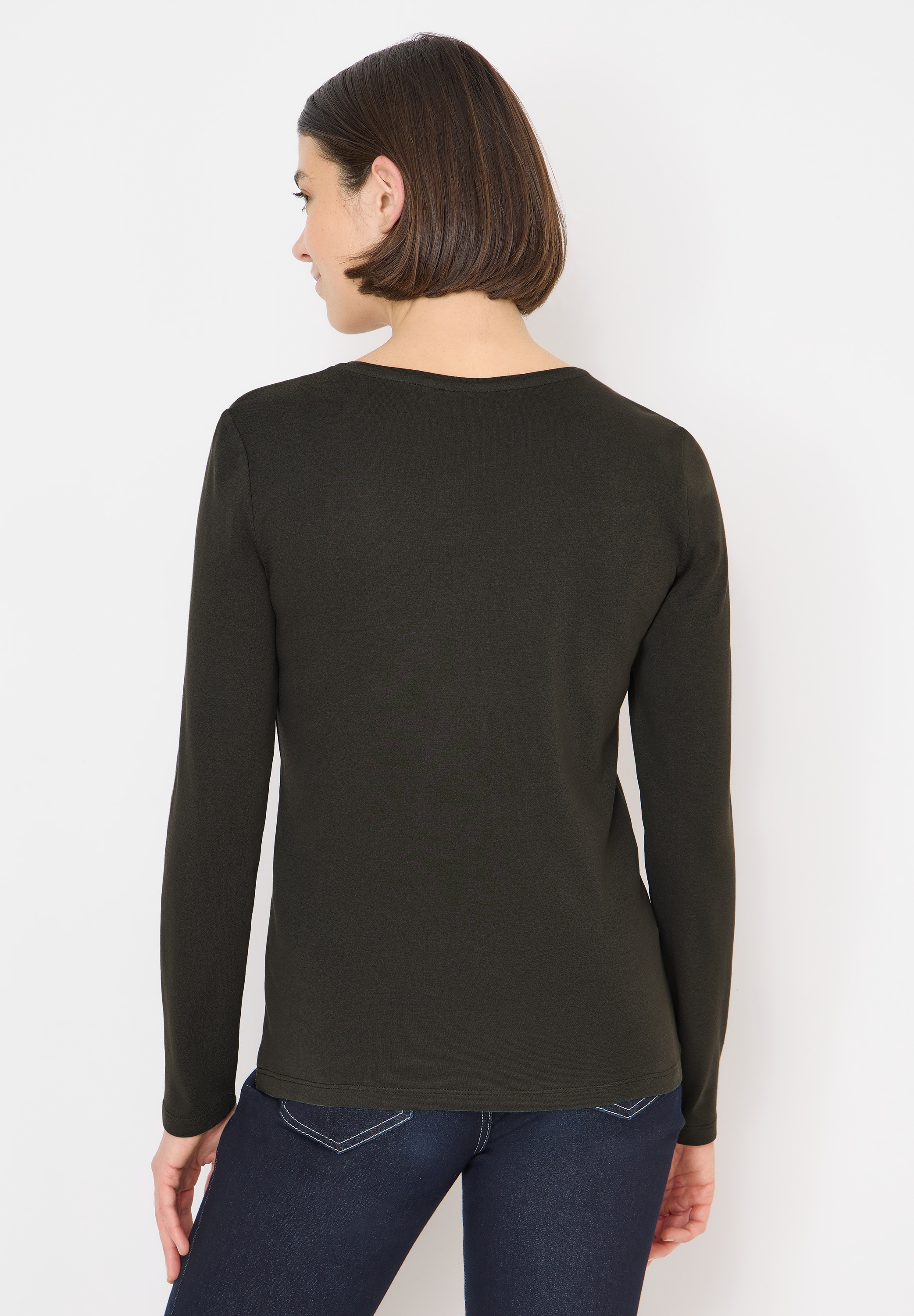 Cecil Langarmshirt aus reiner Baumwolle günstig online kaufen