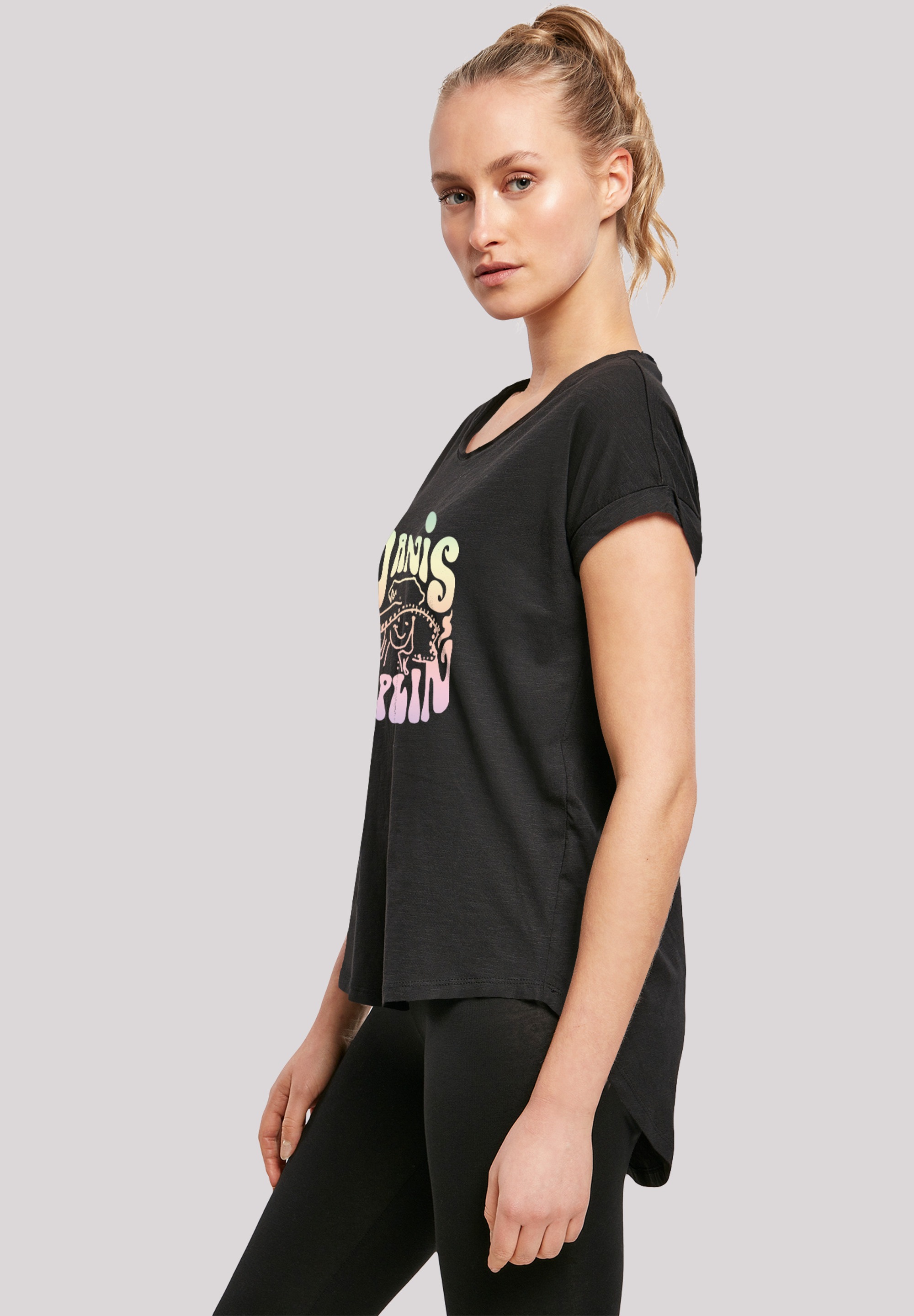 F4NT4STIC T-Shirt »Janis Joplin Pastel Logo«, Print