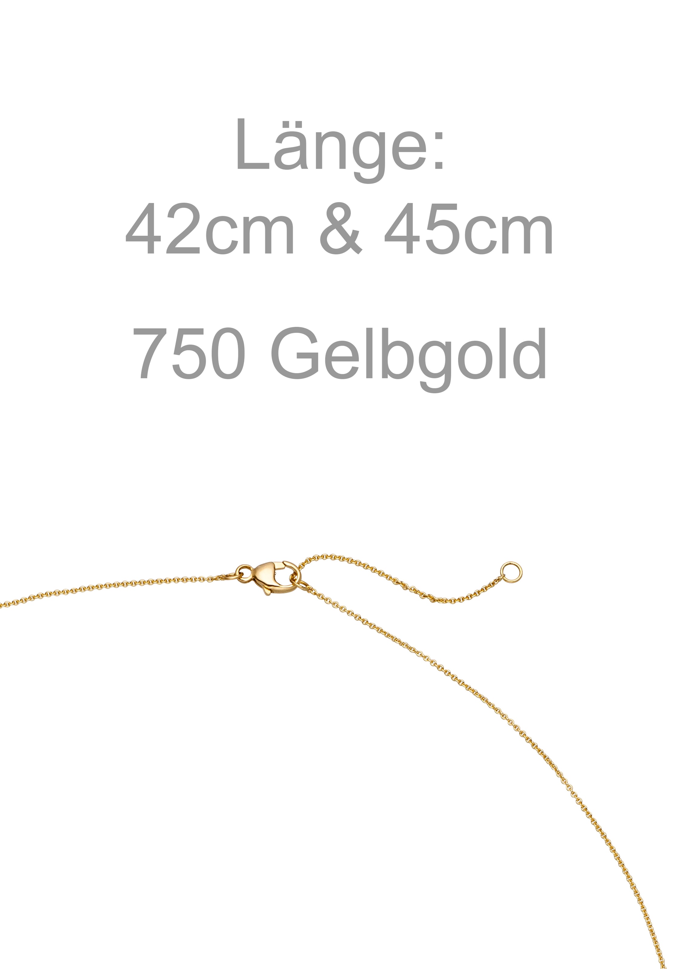 JOBO Kette mit Anhänger »Hufeisen Geflecht« 750 Gold 45 cm
