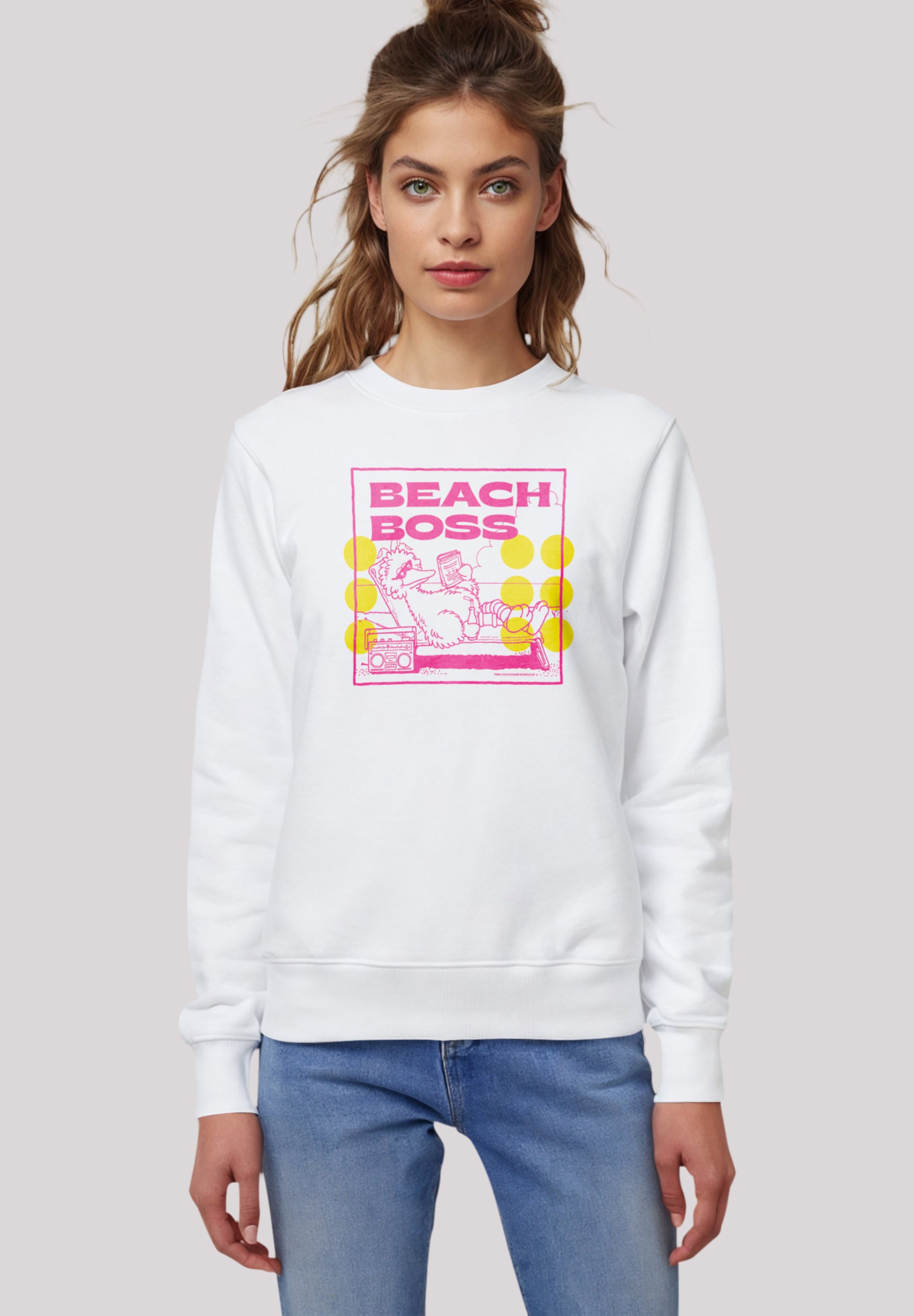 F4NT4STIC Sweatshirt "Sesamstraße Bibo Beach Boss", Premium Qualität,Nostal günstig online kaufen