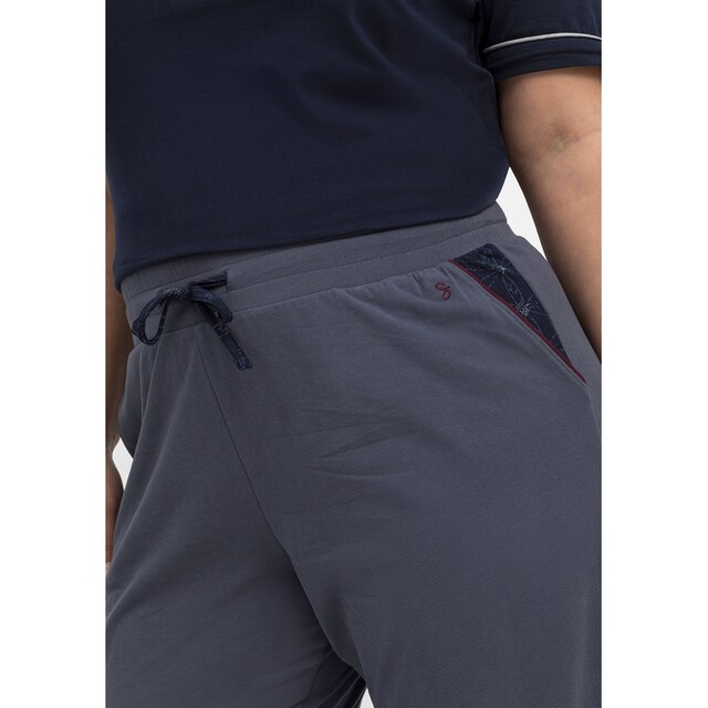 Sheego Pyjamahose »Große Größen«, mit Kontrastdetails und Eingrifftaschen  bestellen | BAUR